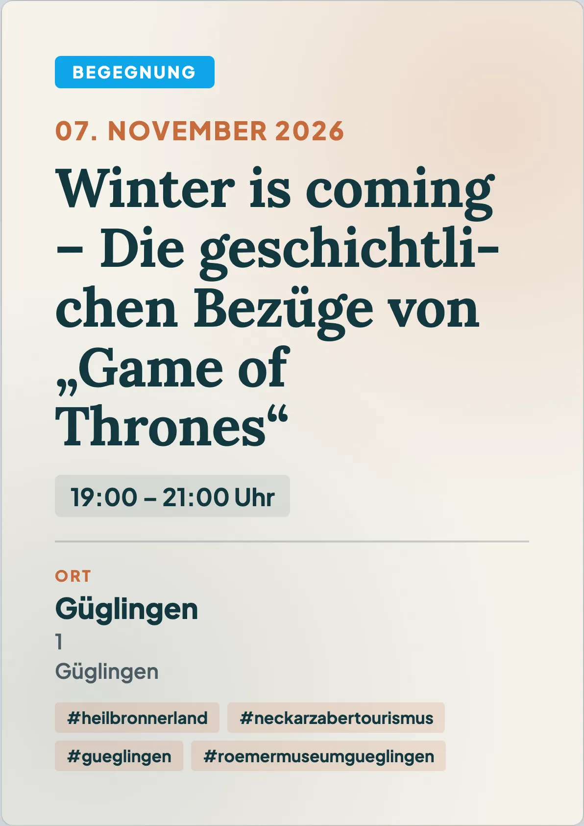 Veranstaltungsflyer