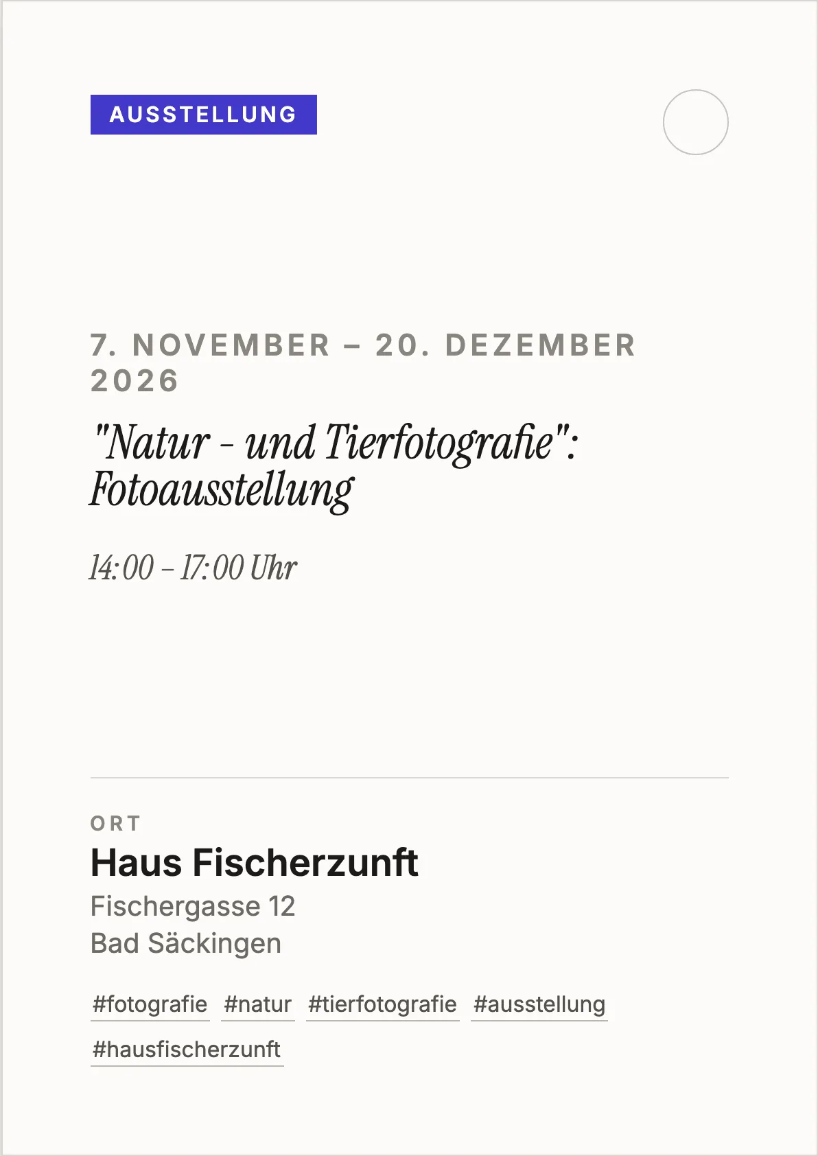 Veranstaltungsflyer