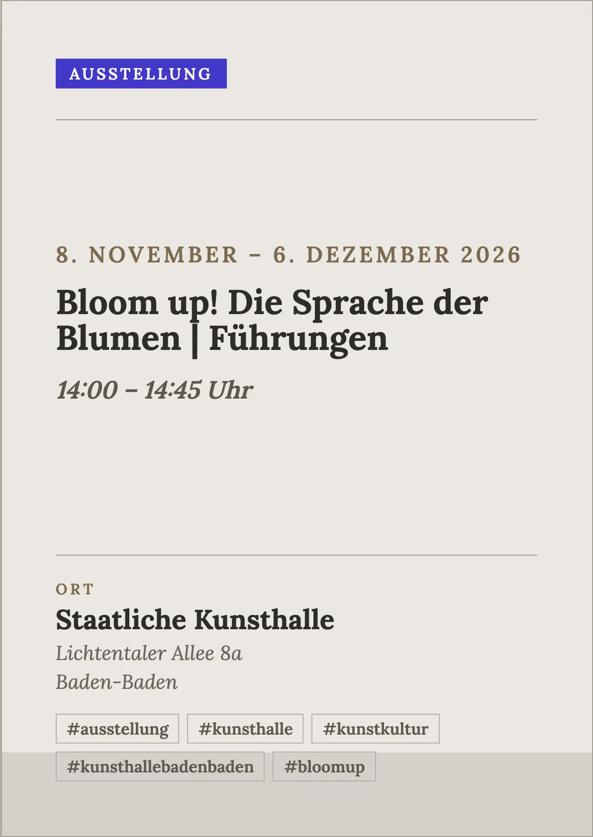 Veranstaltungsflyer