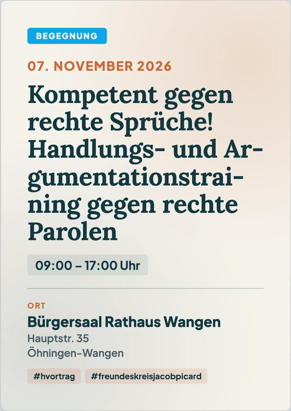 Veranstaltungsflyer