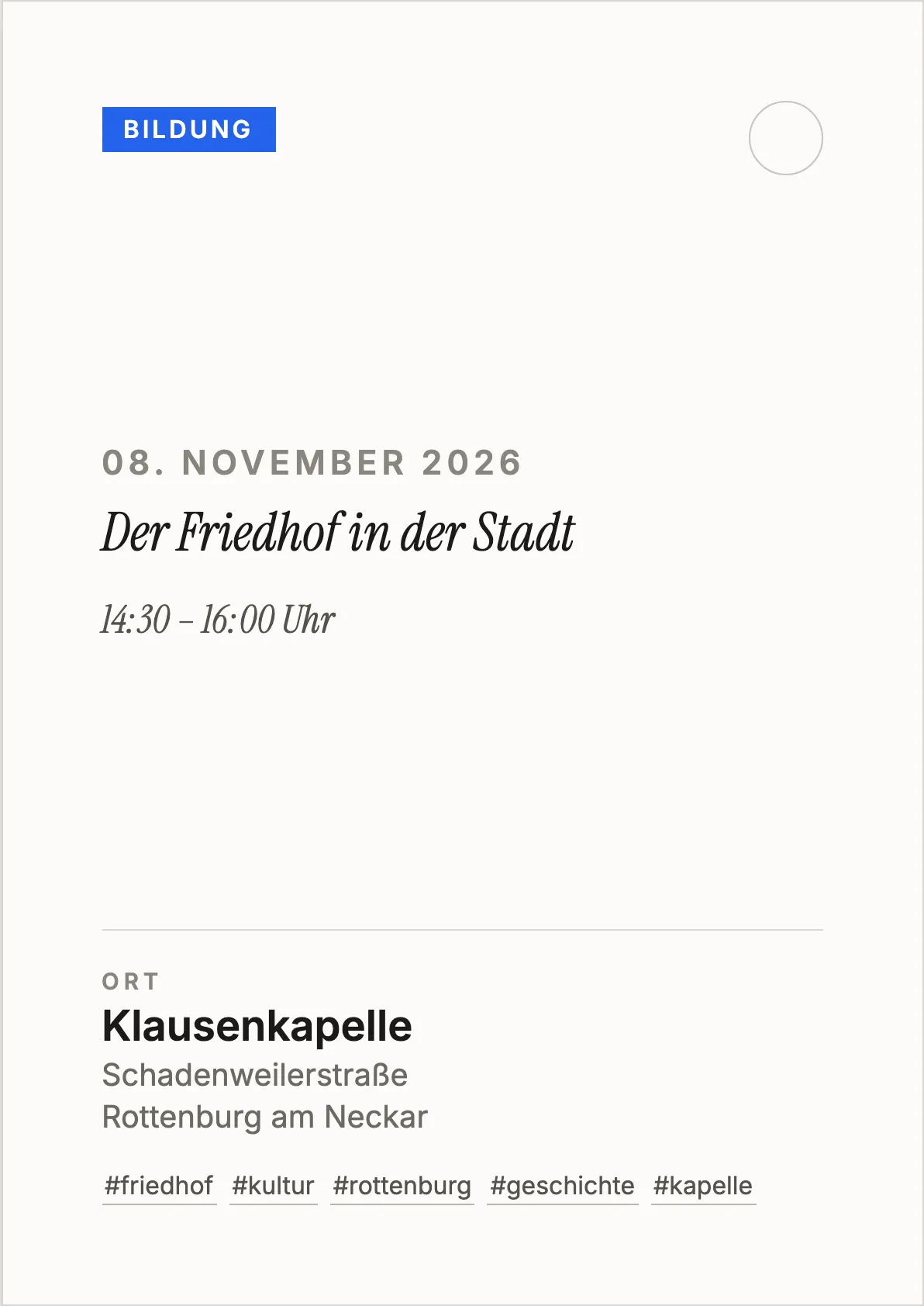 Veranstaltungsflyer