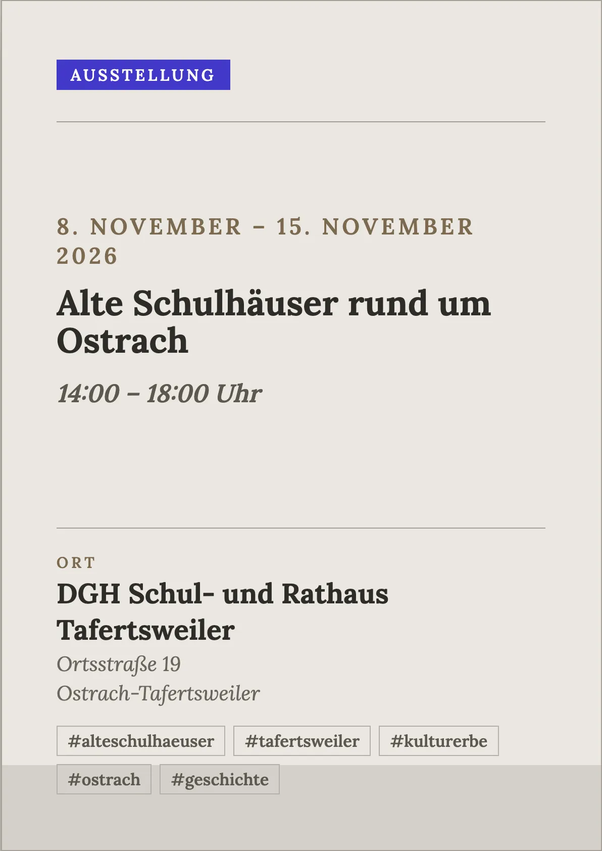Veranstaltungsflyer