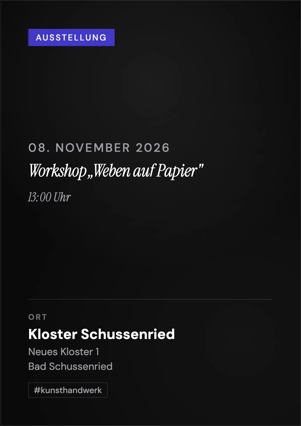 Veranstaltungsflyer
