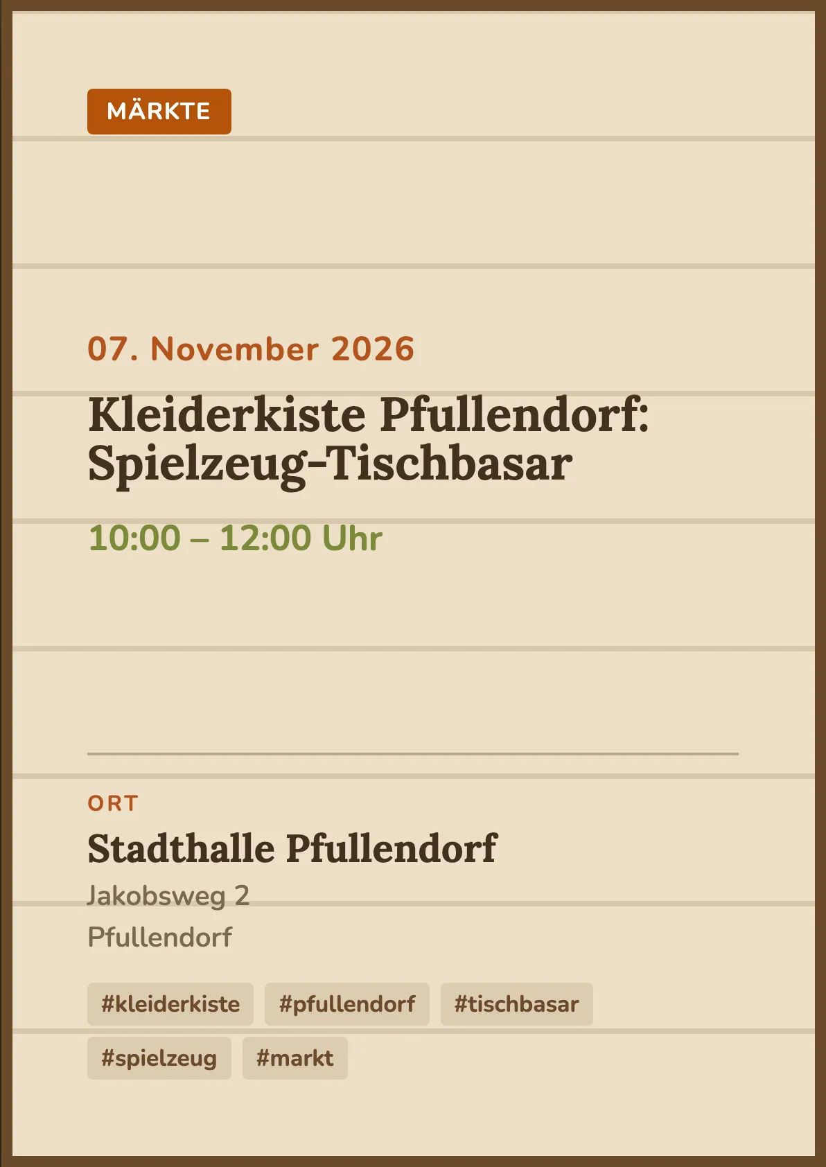 Veranstaltungsflyer