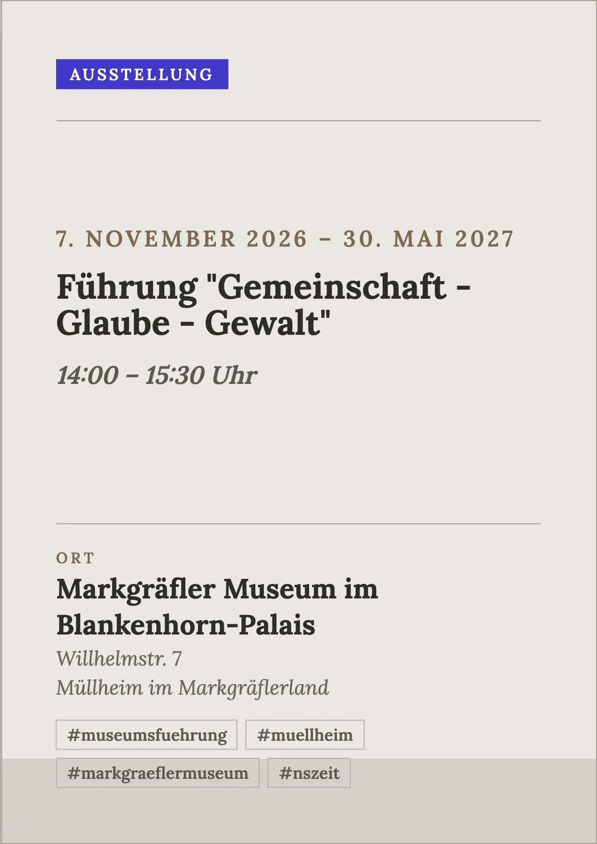 Veranstaltungsflyer