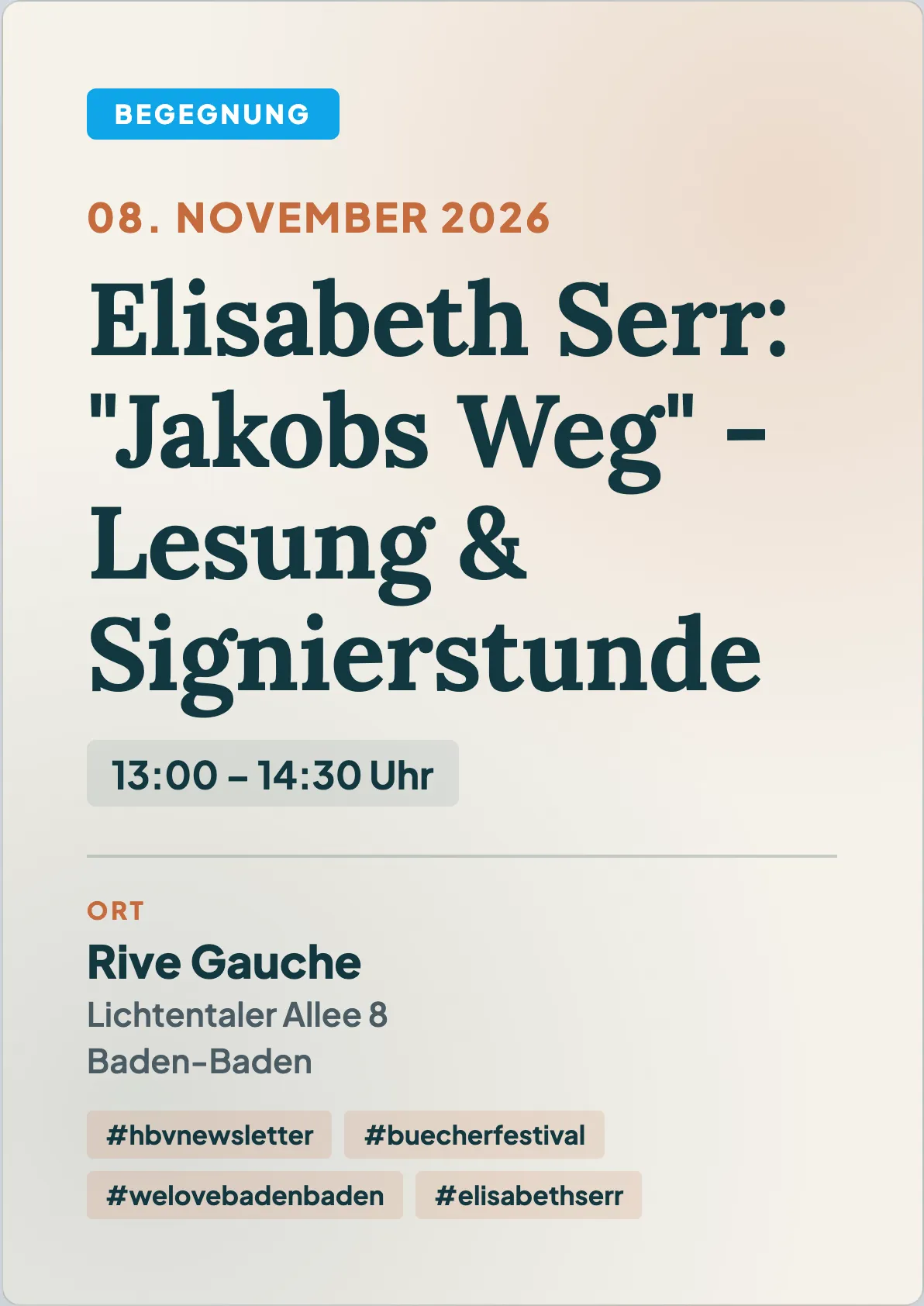 Veranstaltungsflyer