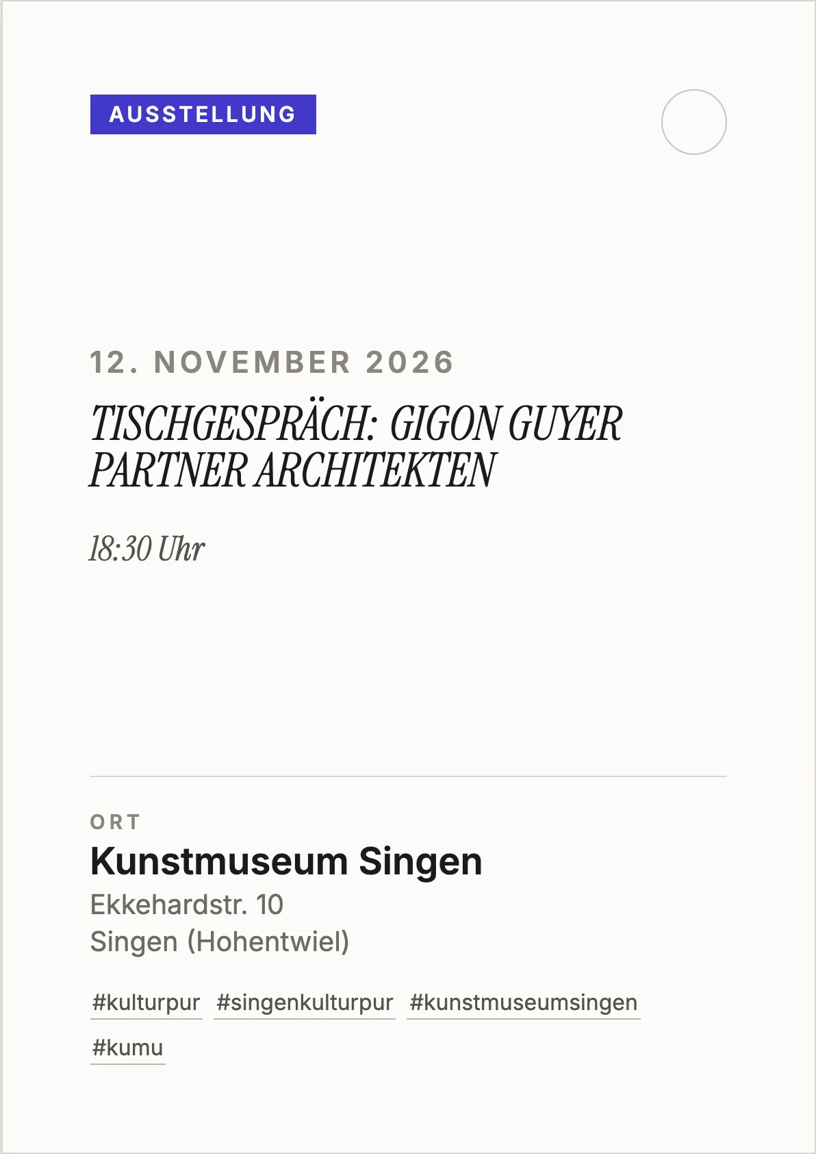 Veranstaltungsflyer