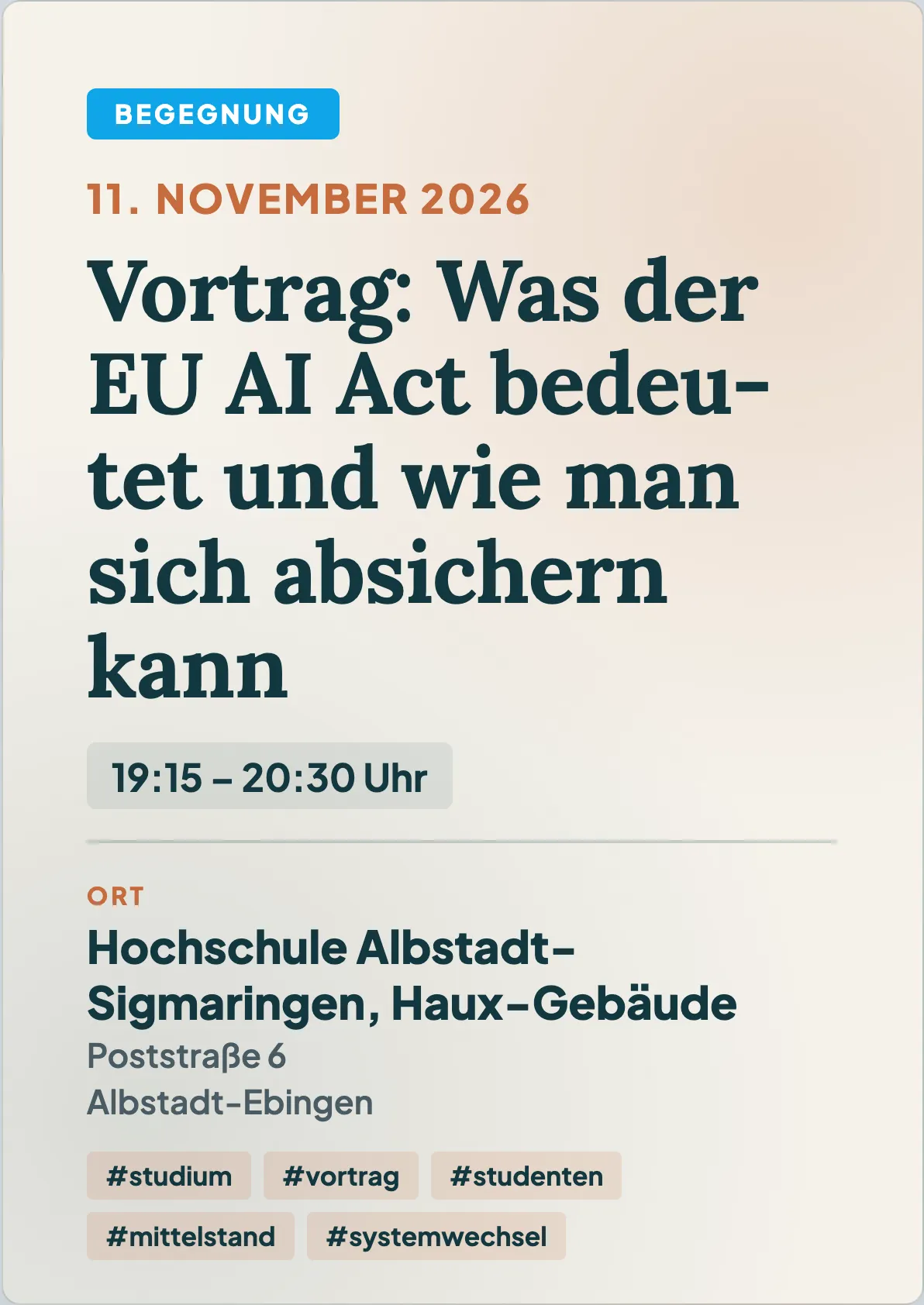 Veranstaltungsflyer