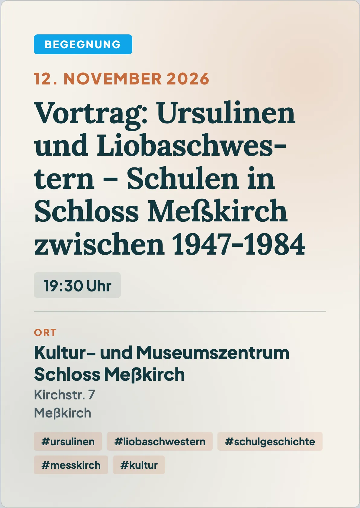 Veranstaltungsflyer