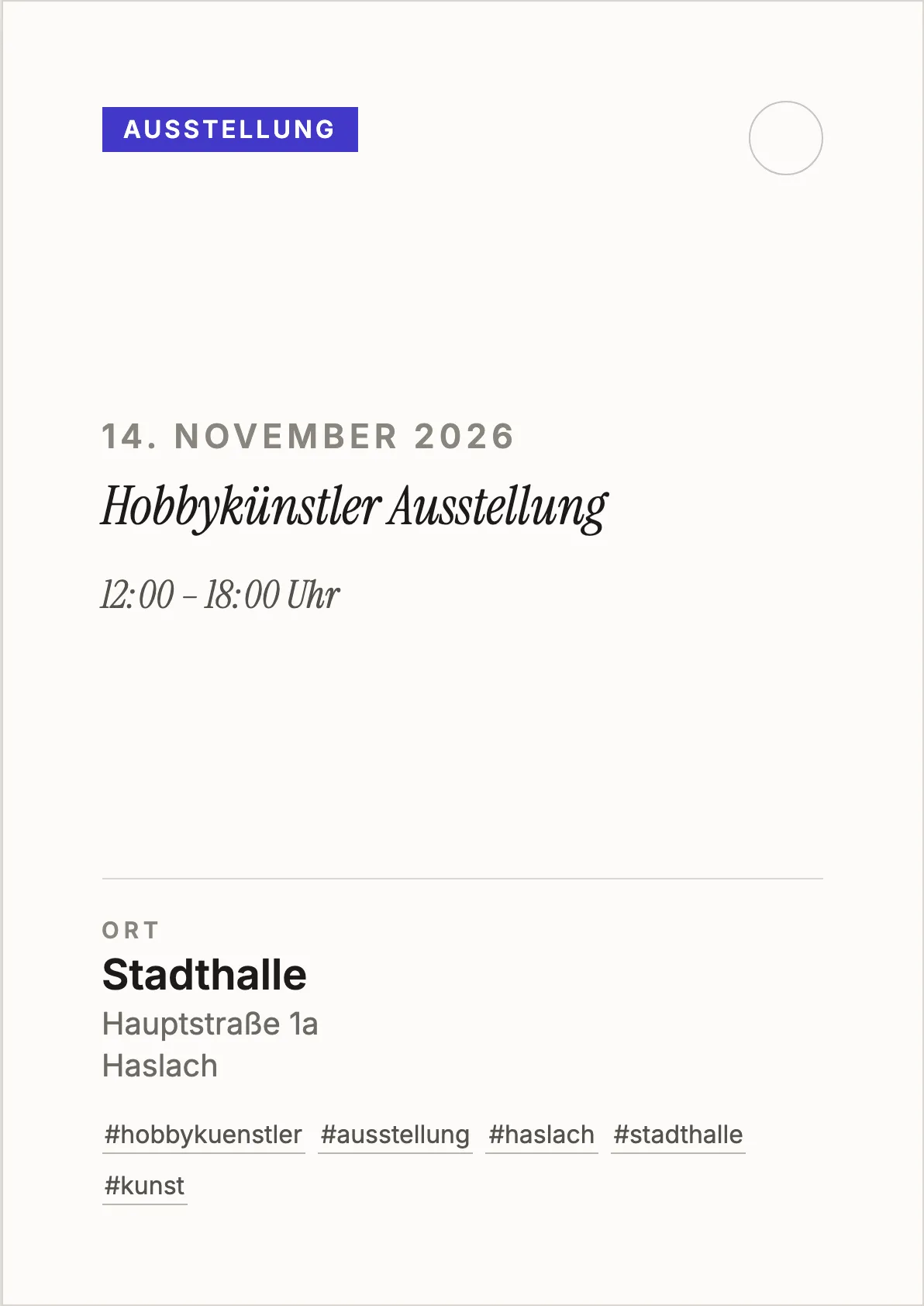 Veranstaltungsflyer