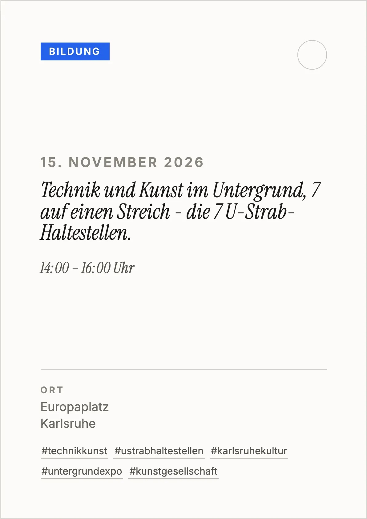 Veranstaltungsflyer