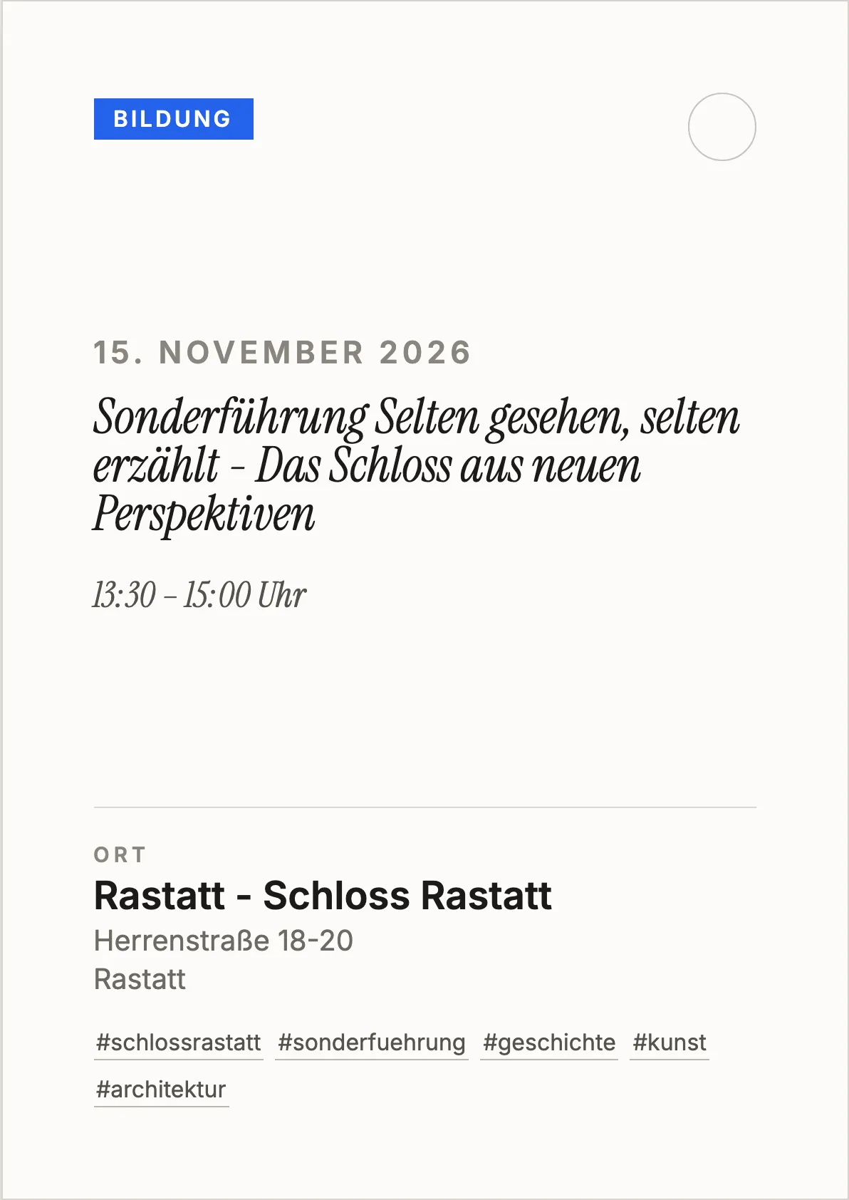 Veranstaltungsflyer