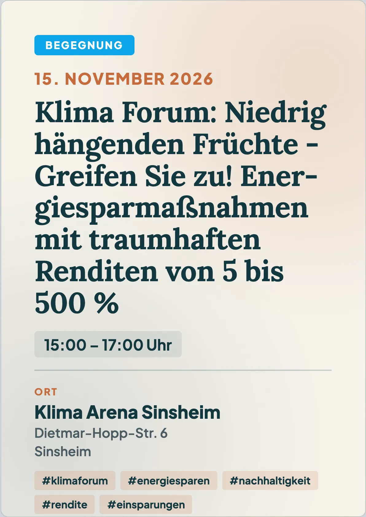 Veranstaltungsflyer