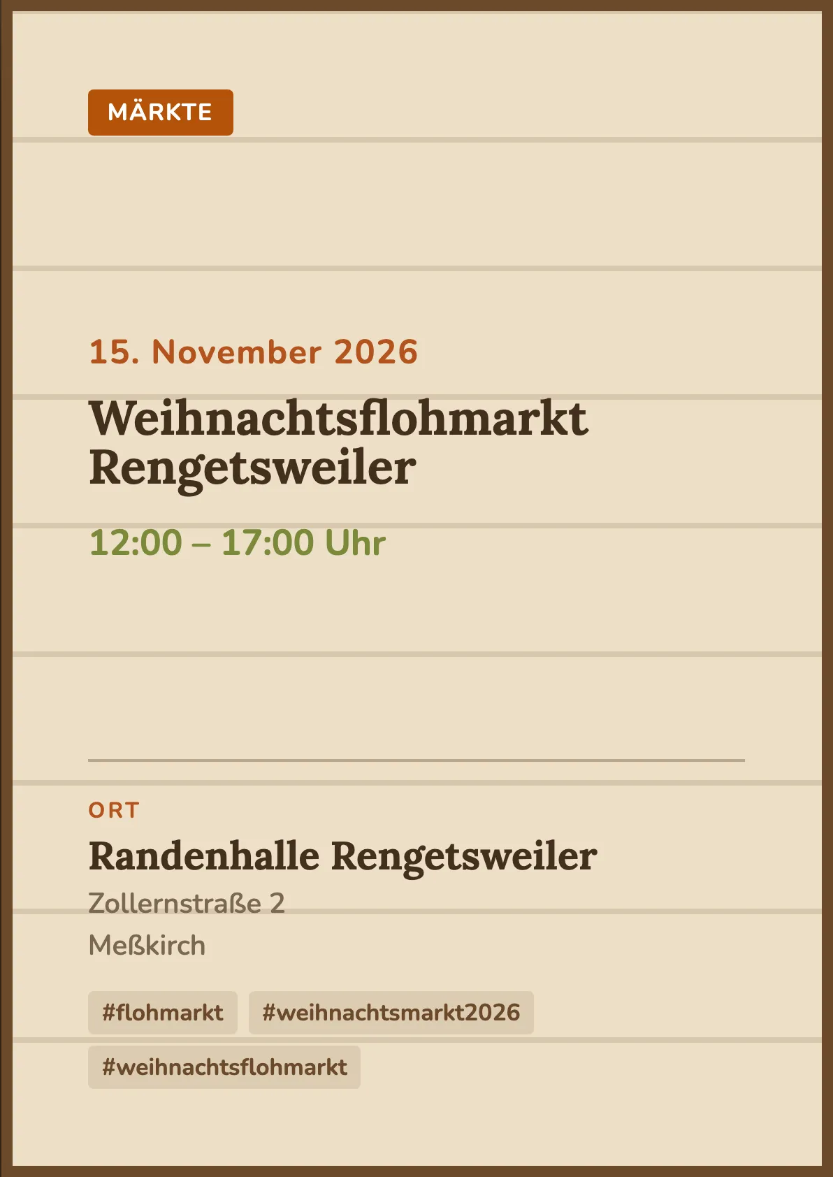 Veranstaltungsflyer