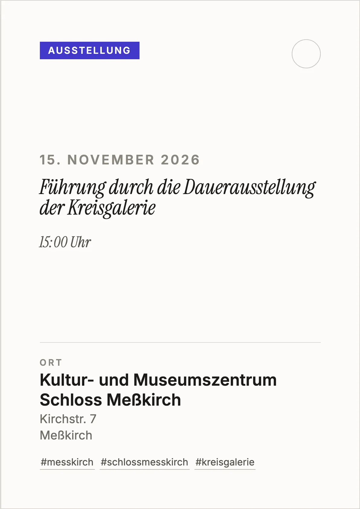Veranstaltungsflyer