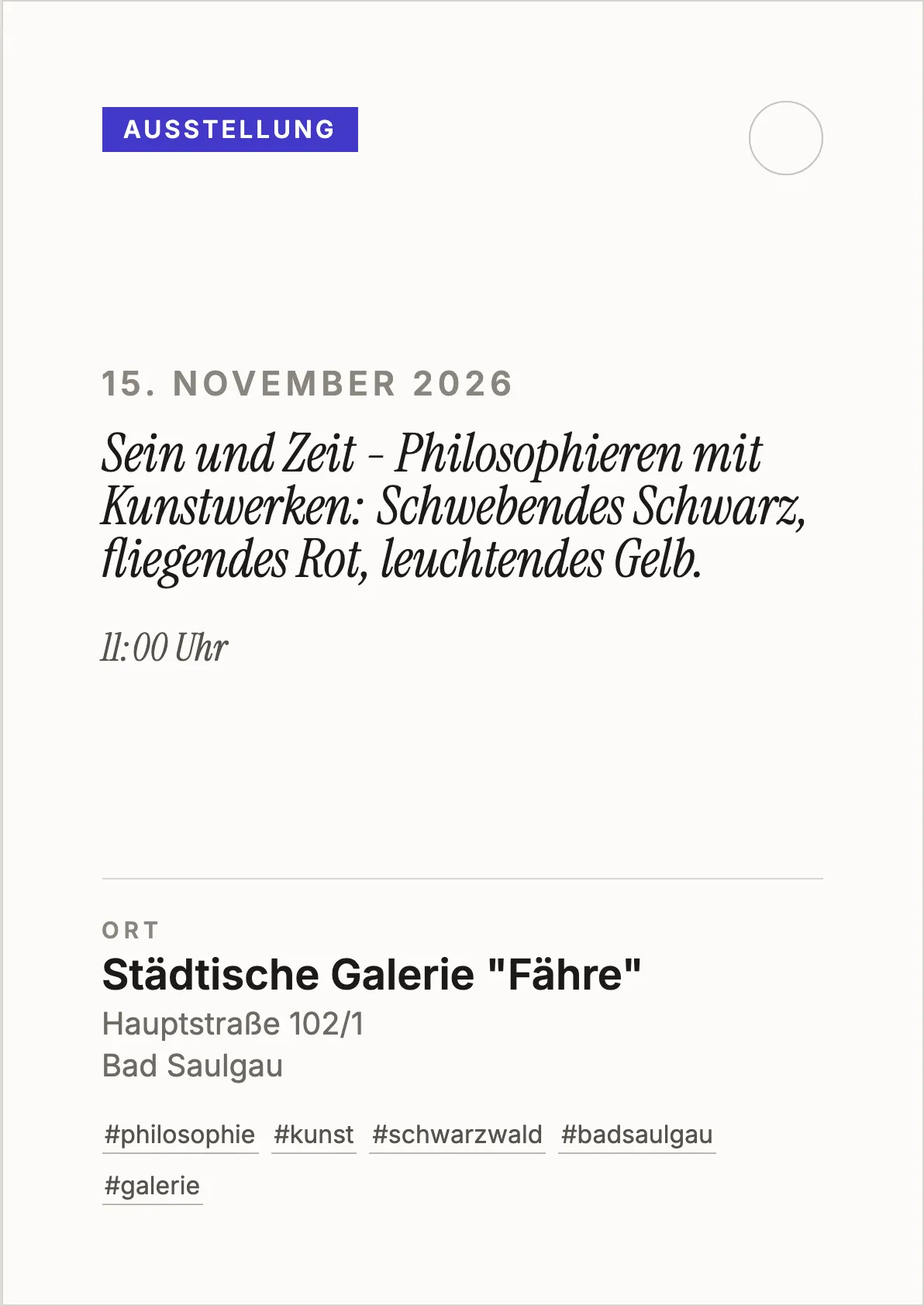 Veranstaltungsflyer