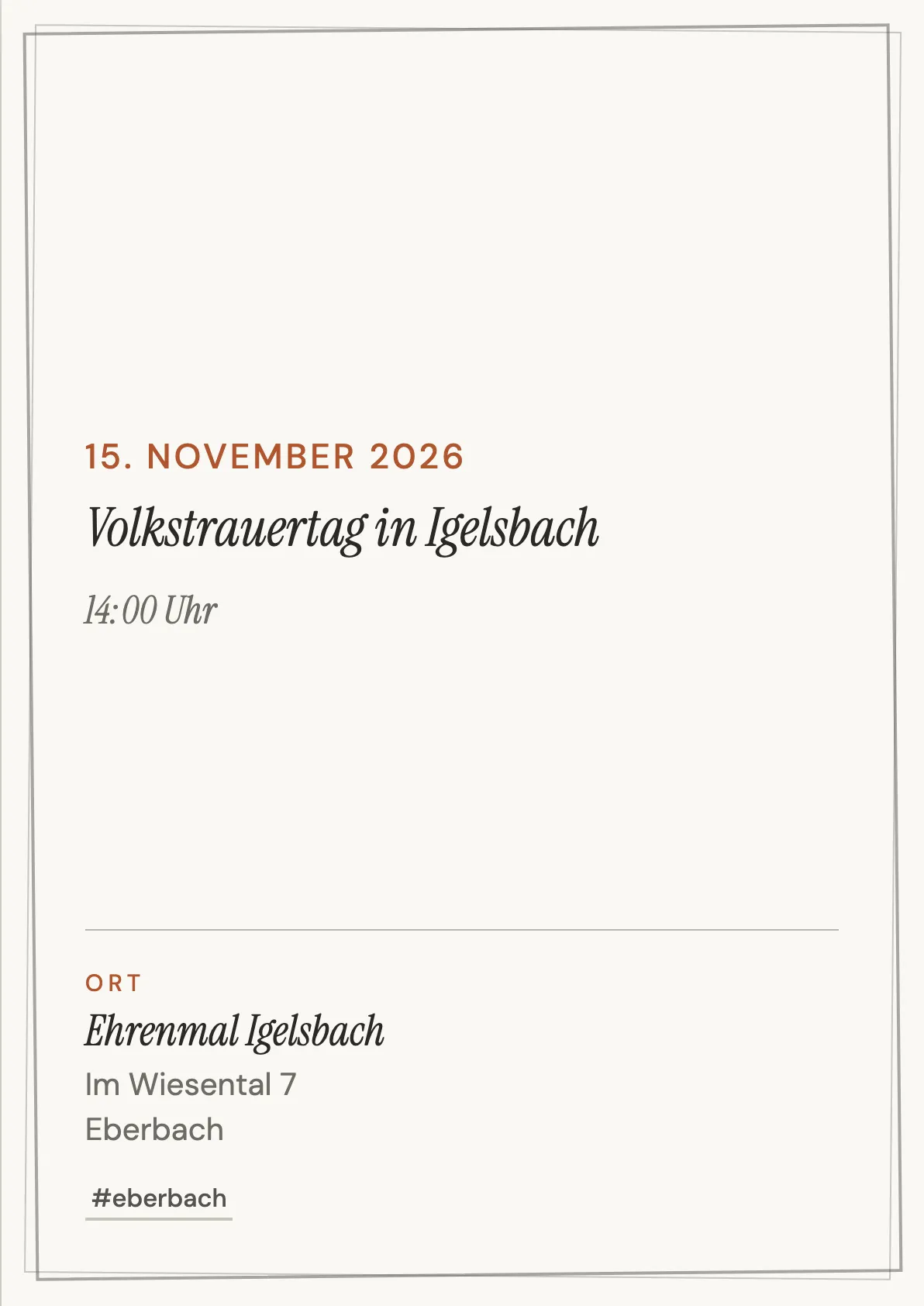Veranstaltungsflyer