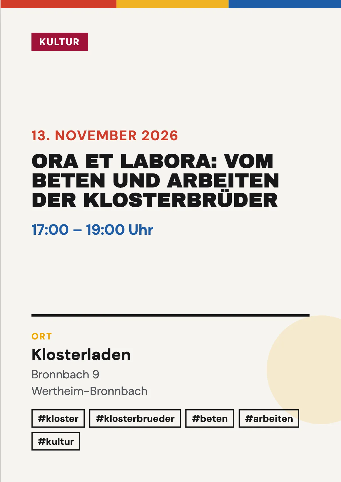 Veranstaltungsflyer