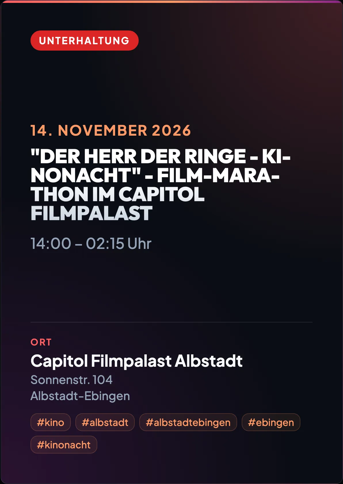 Veranstaltungsflyer