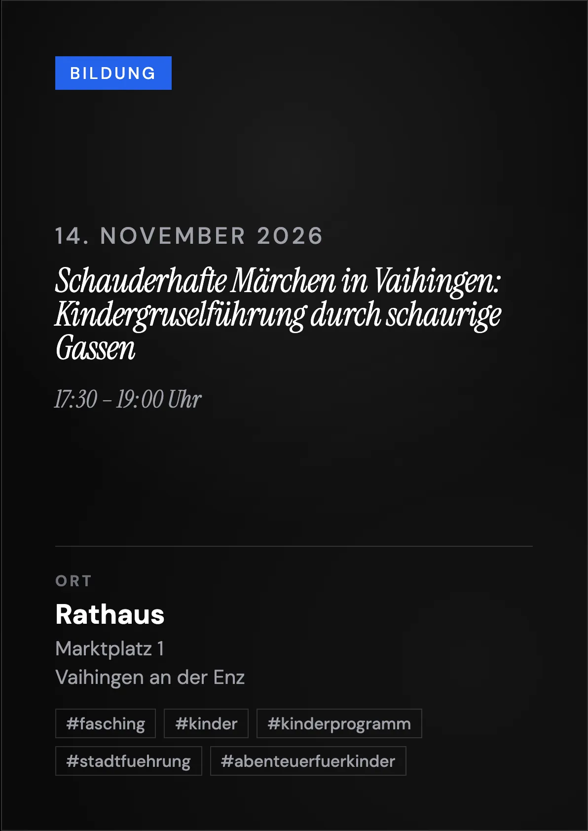 Veranstaltungsflyer