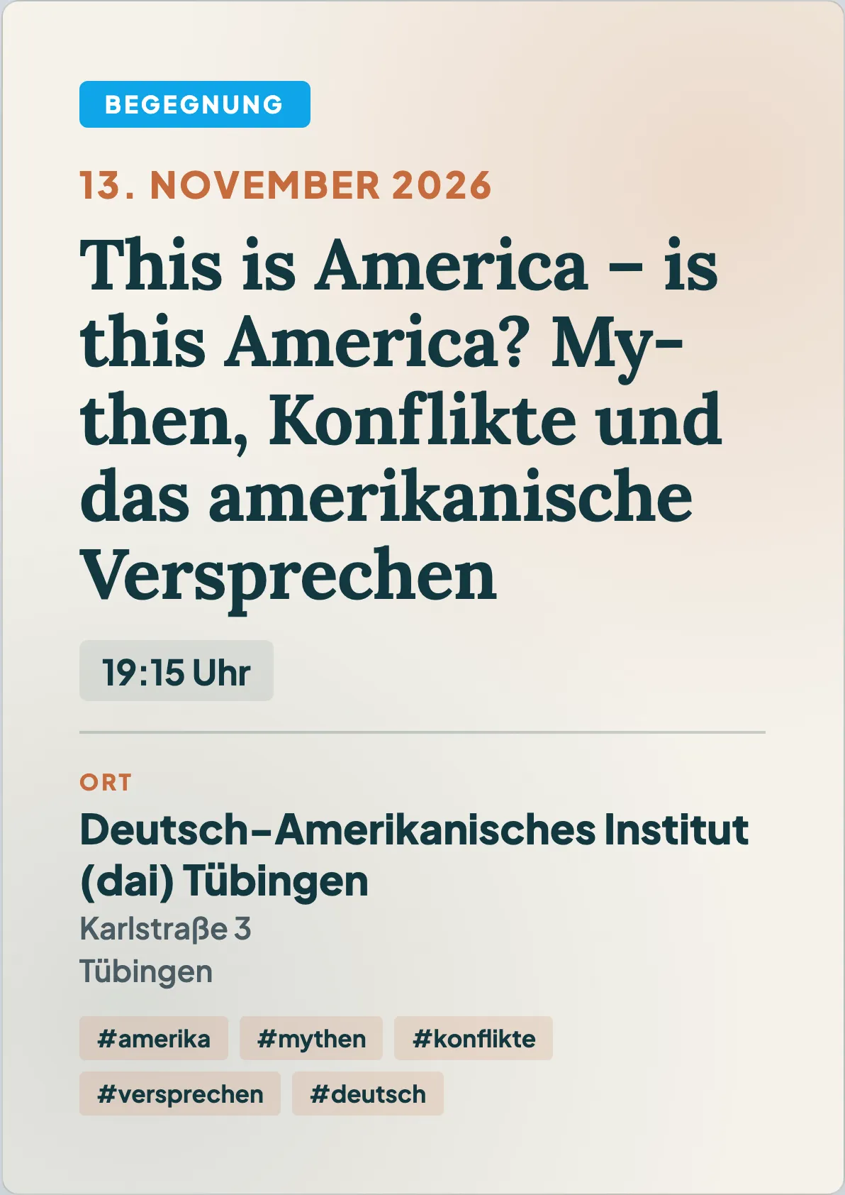 Veranstaltungsflyer
