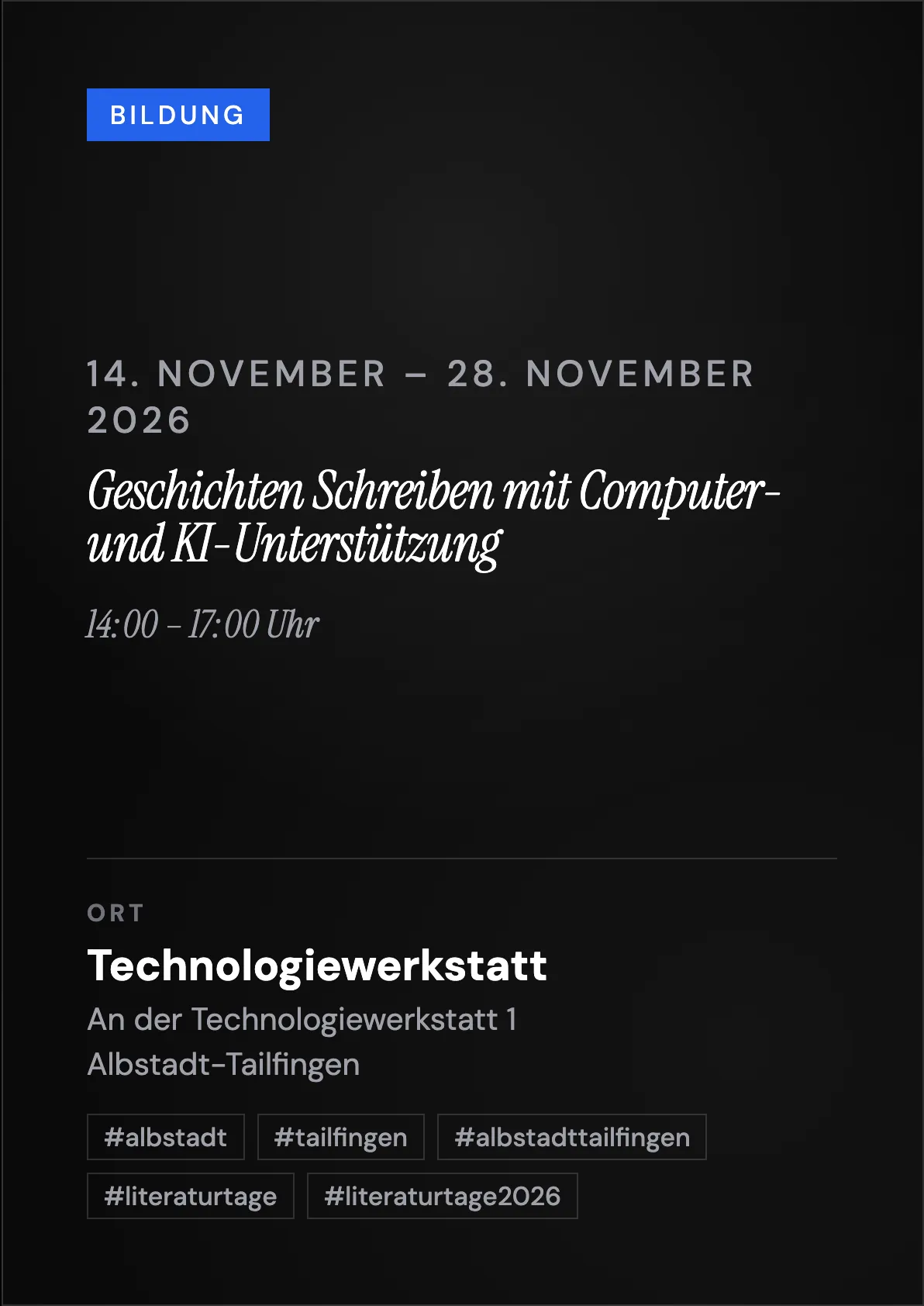 Veranstaltungsflyer