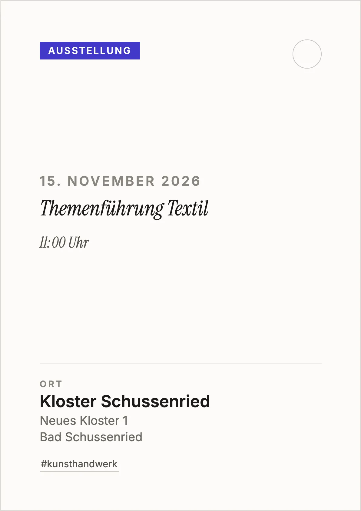 Veranstaltungsflyer