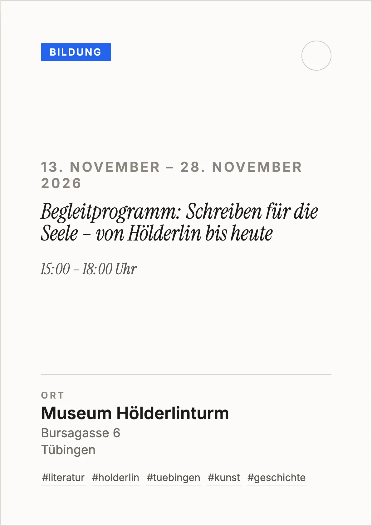 Veranstaltungsflyer