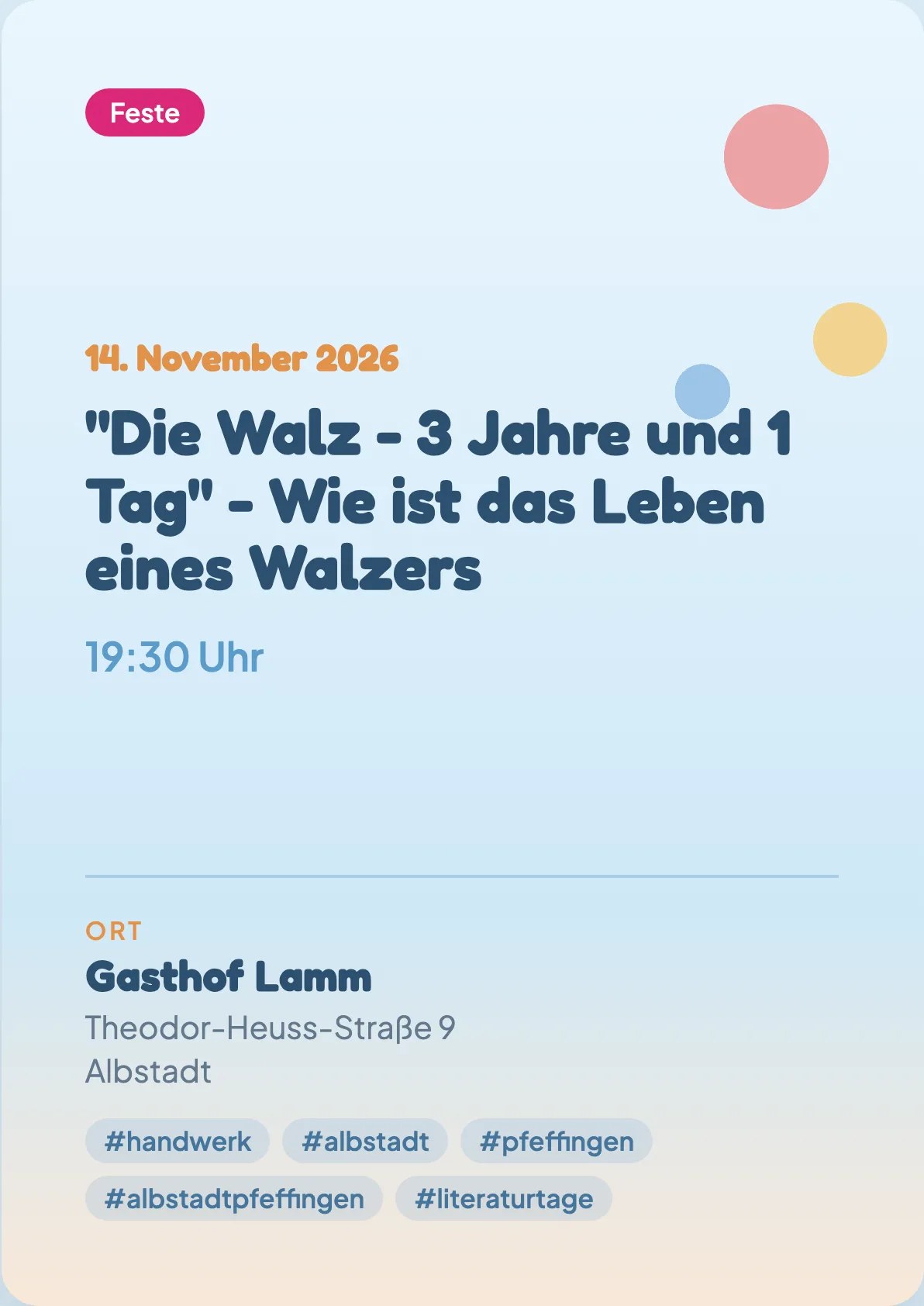 Veranstaltungsflyer