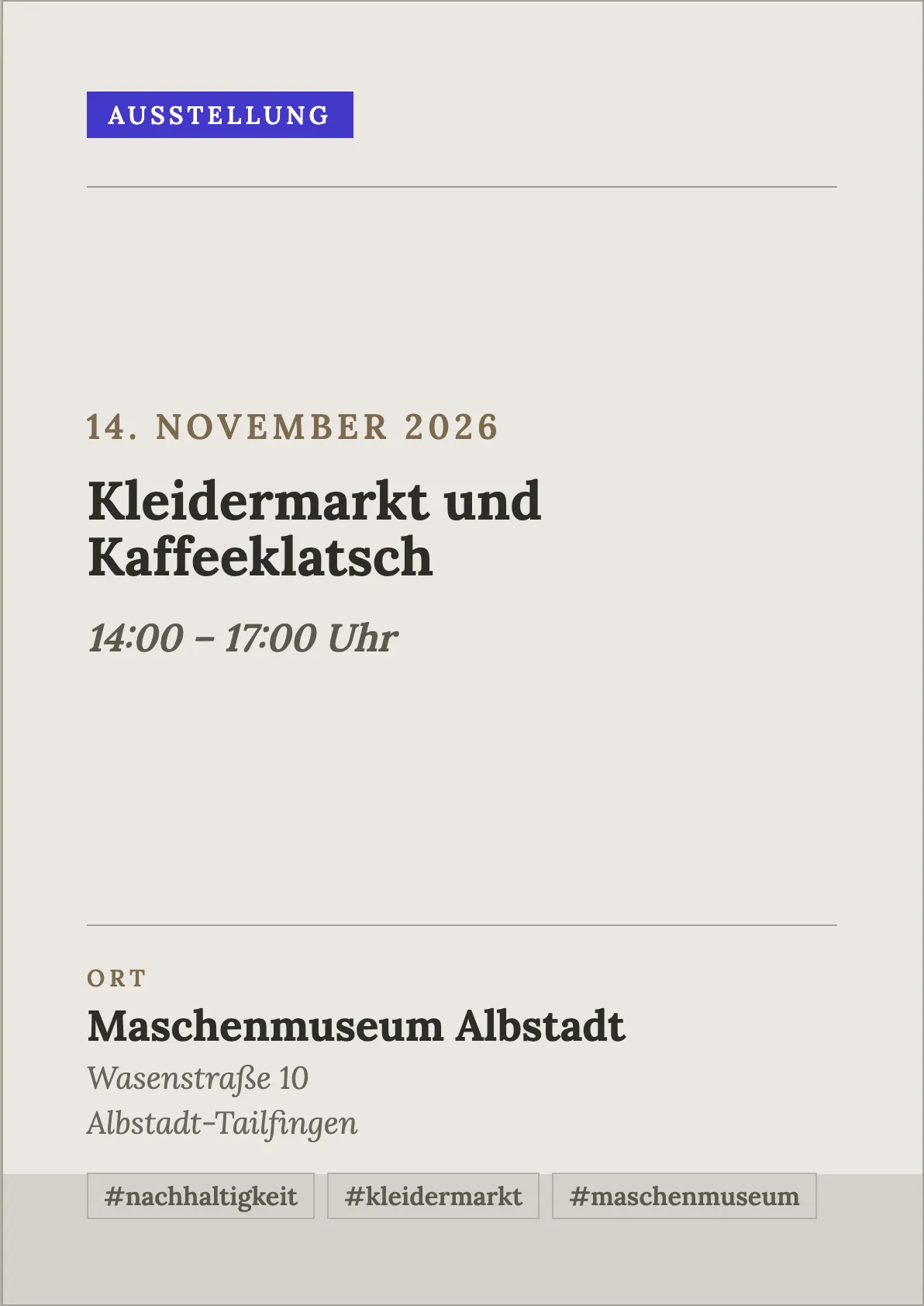 Veranstaltungsflyer