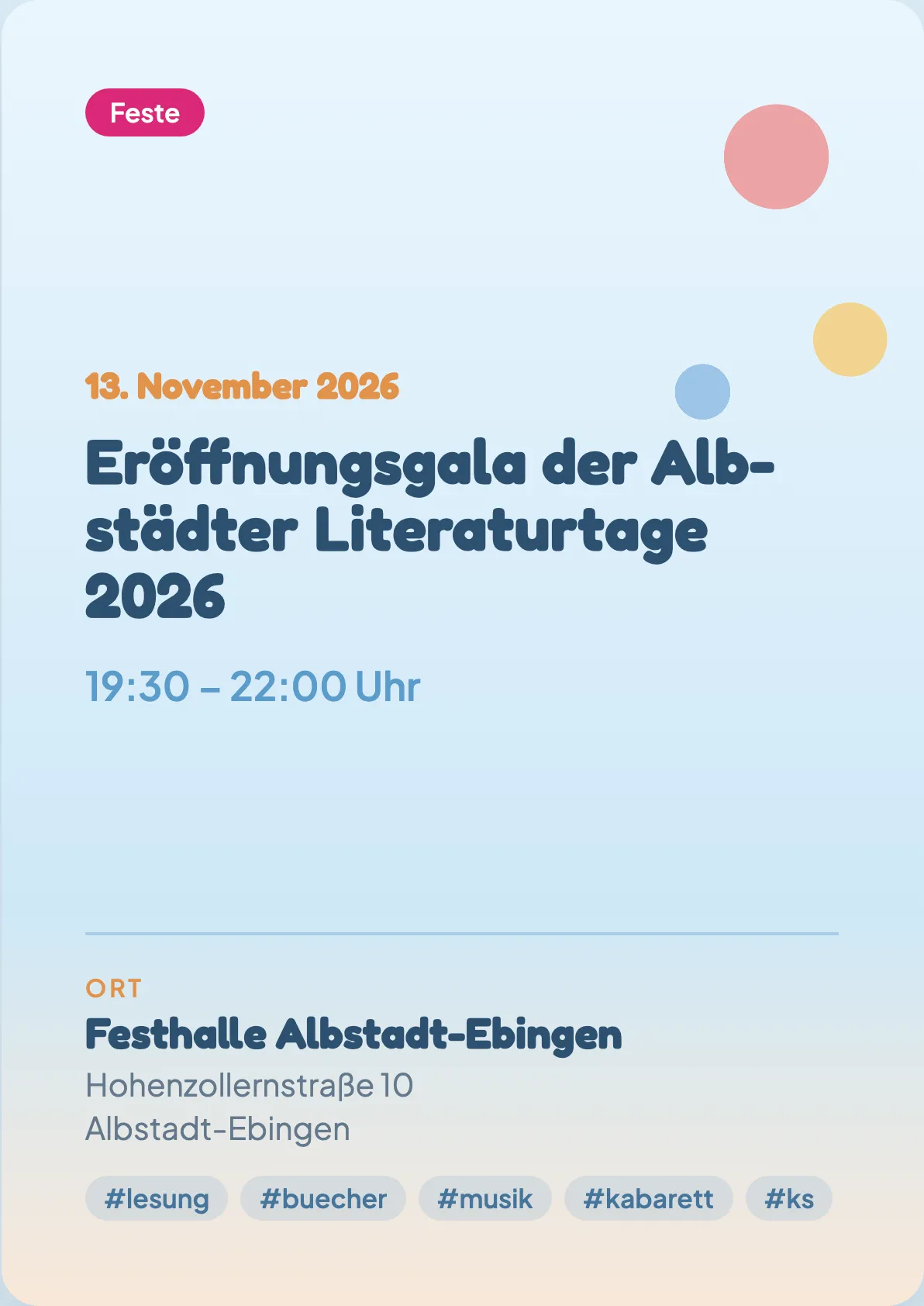 Veranstaltungsflyer