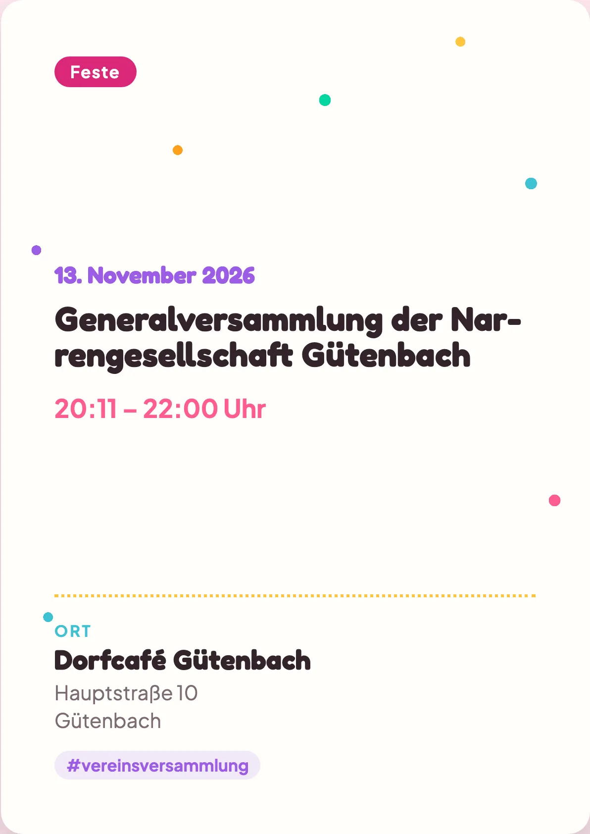 Veranstaltungsflyer