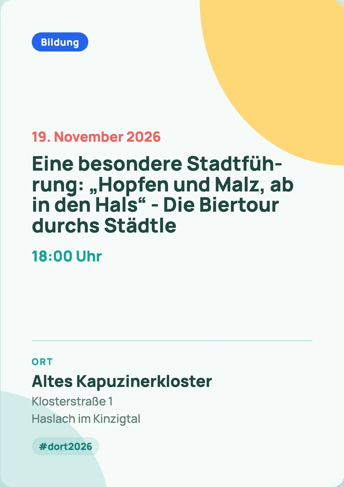 Veranstaltungsflyer