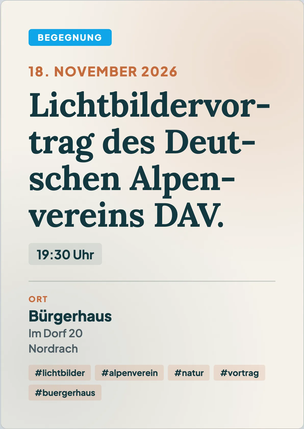 Veranstaltungsflyer