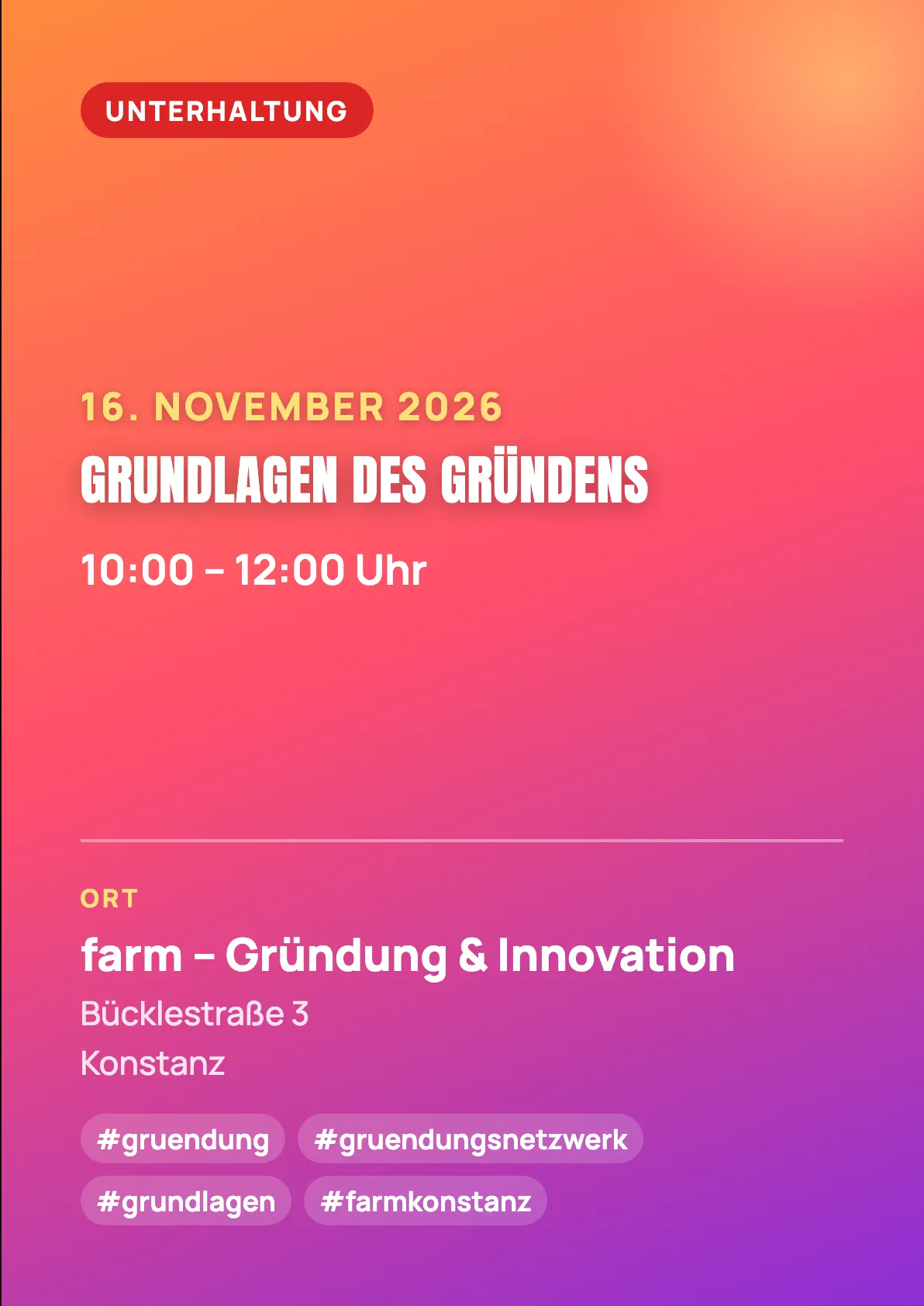 Veranstaltungsflyer