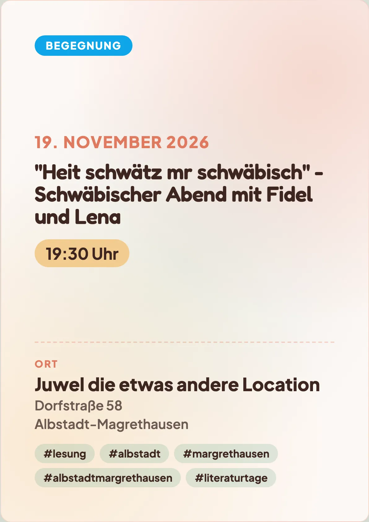 Veranstaltungsflyer