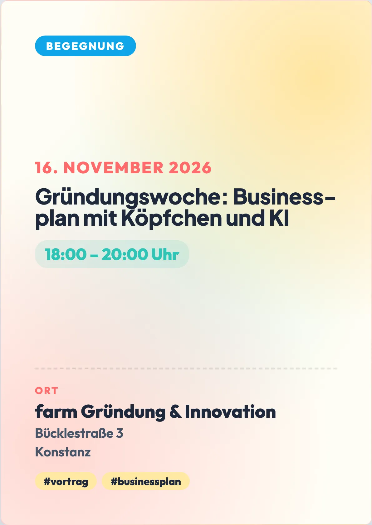 Veranstaltungsflyer