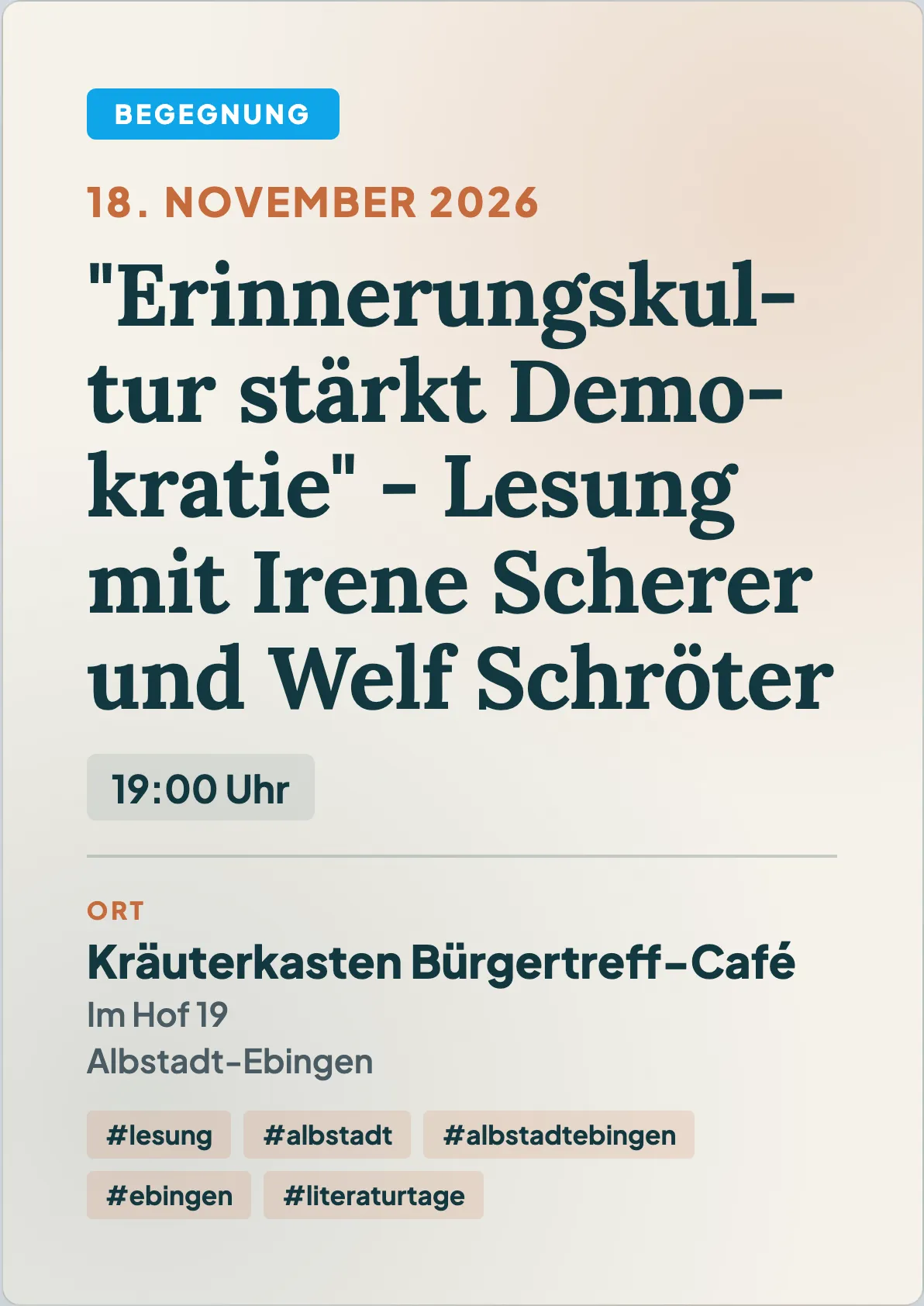 Veranstaltungsflyer