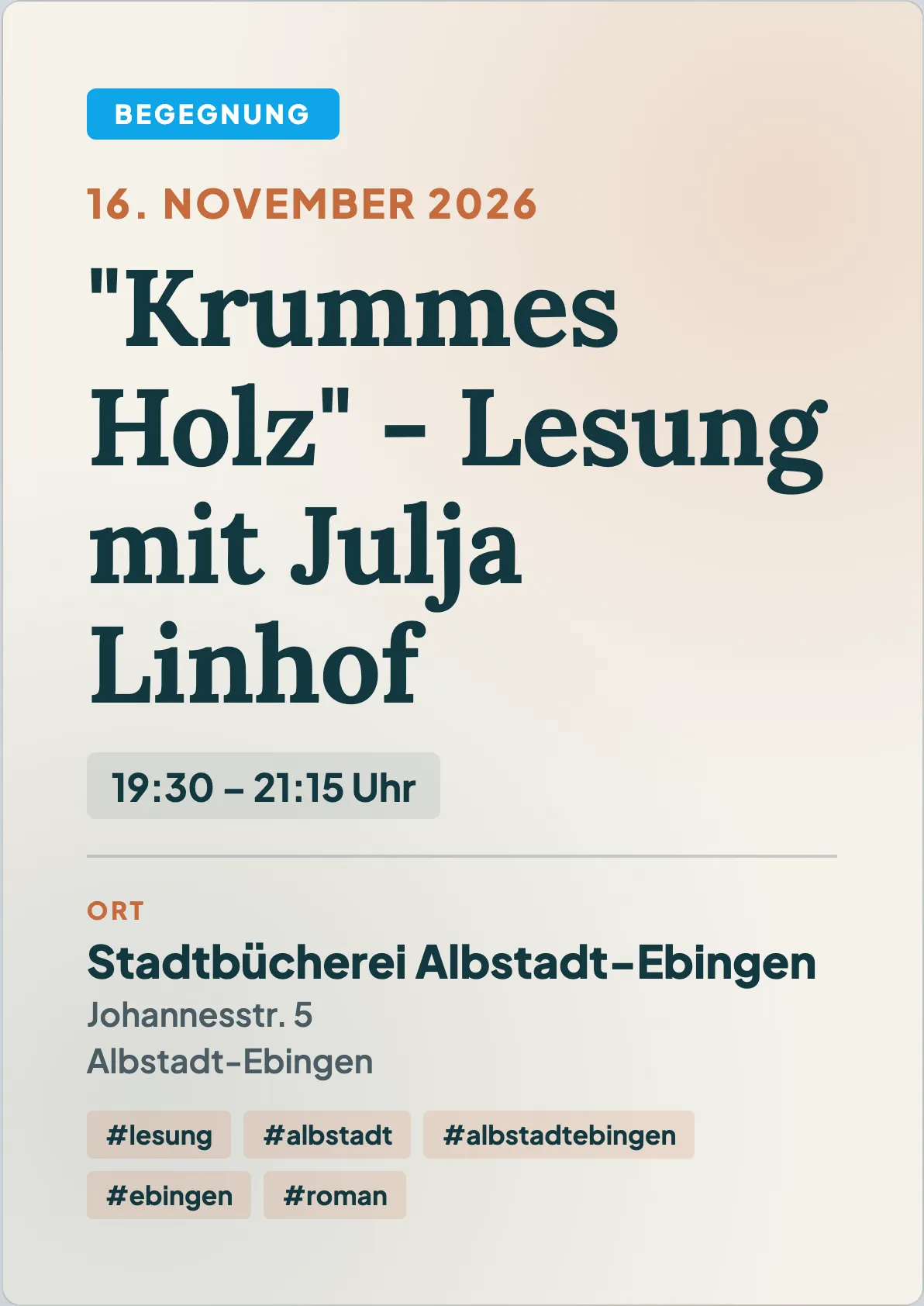 Veranstaltungsflyer