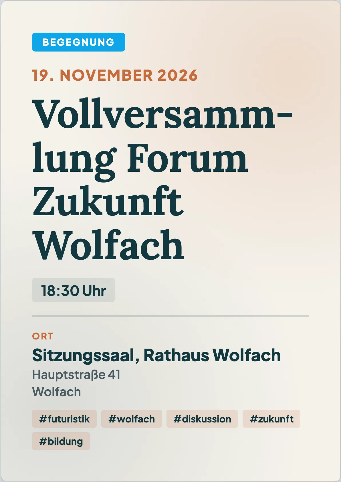 Veranstaltungsflyer