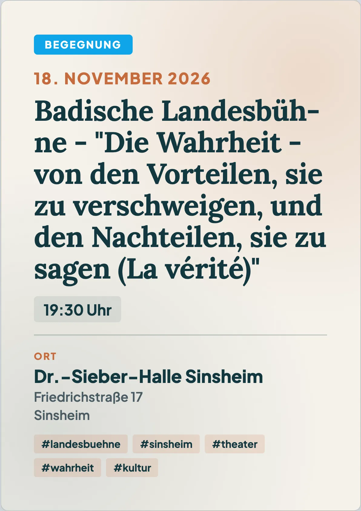 Veranstaltungsflyer