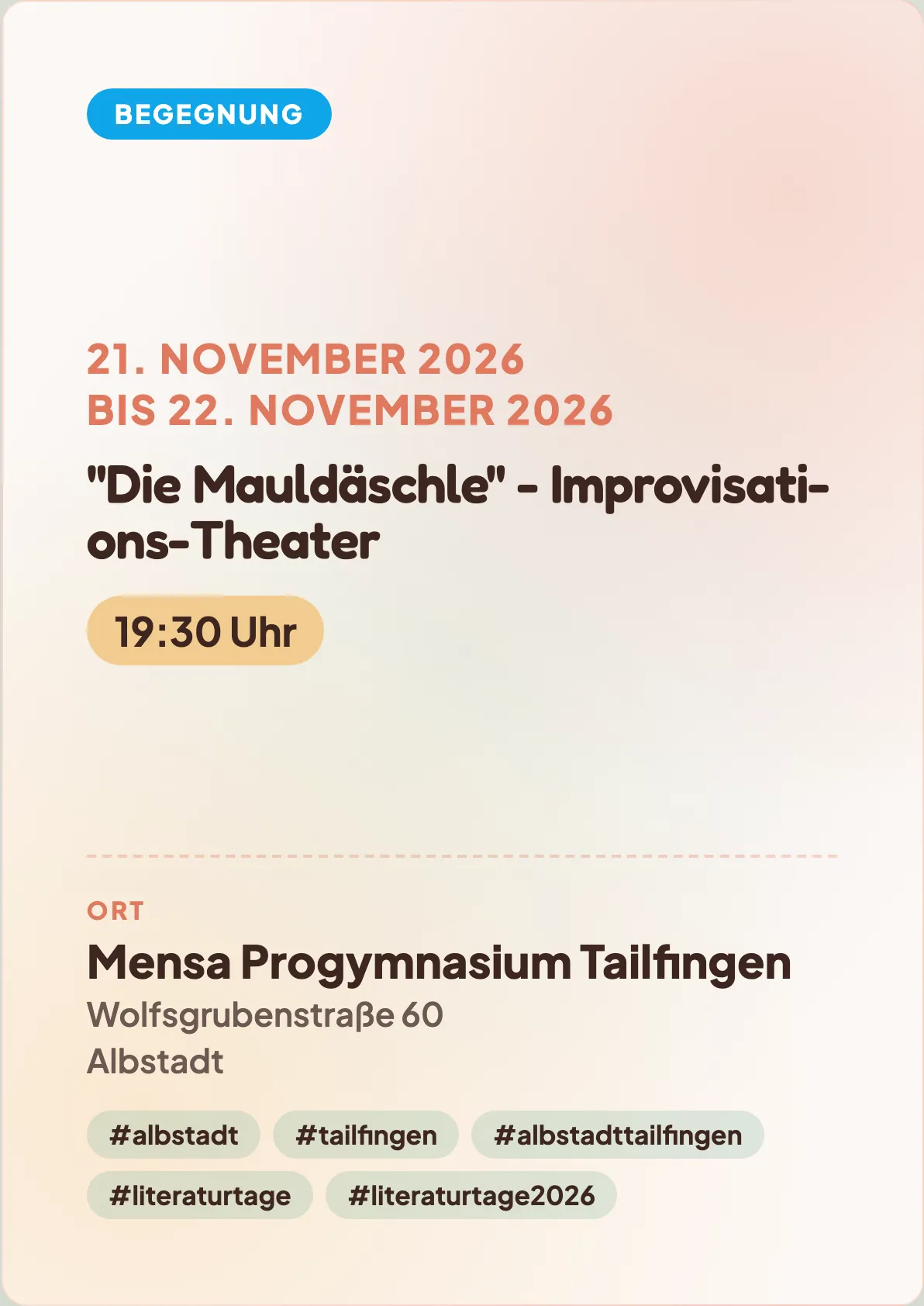Veranstaltungsflyer