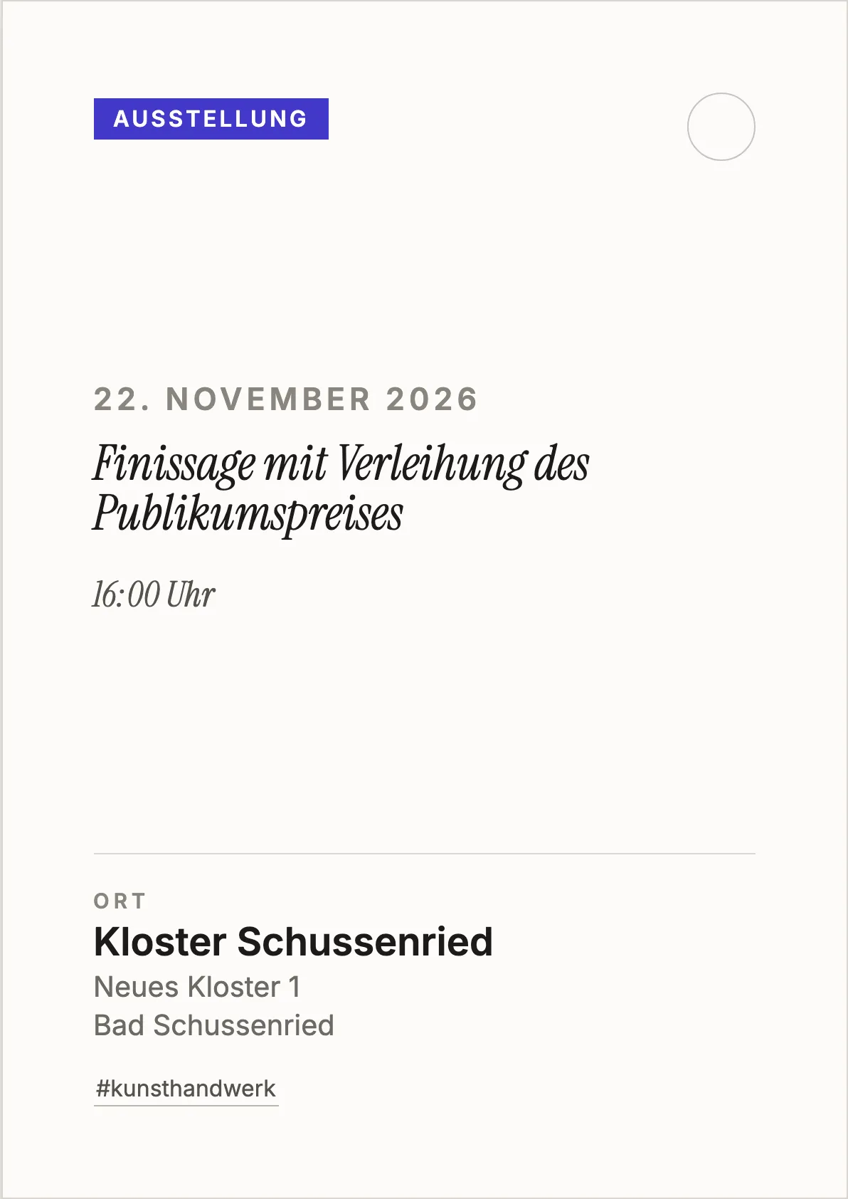 Veranstaltungsflyer