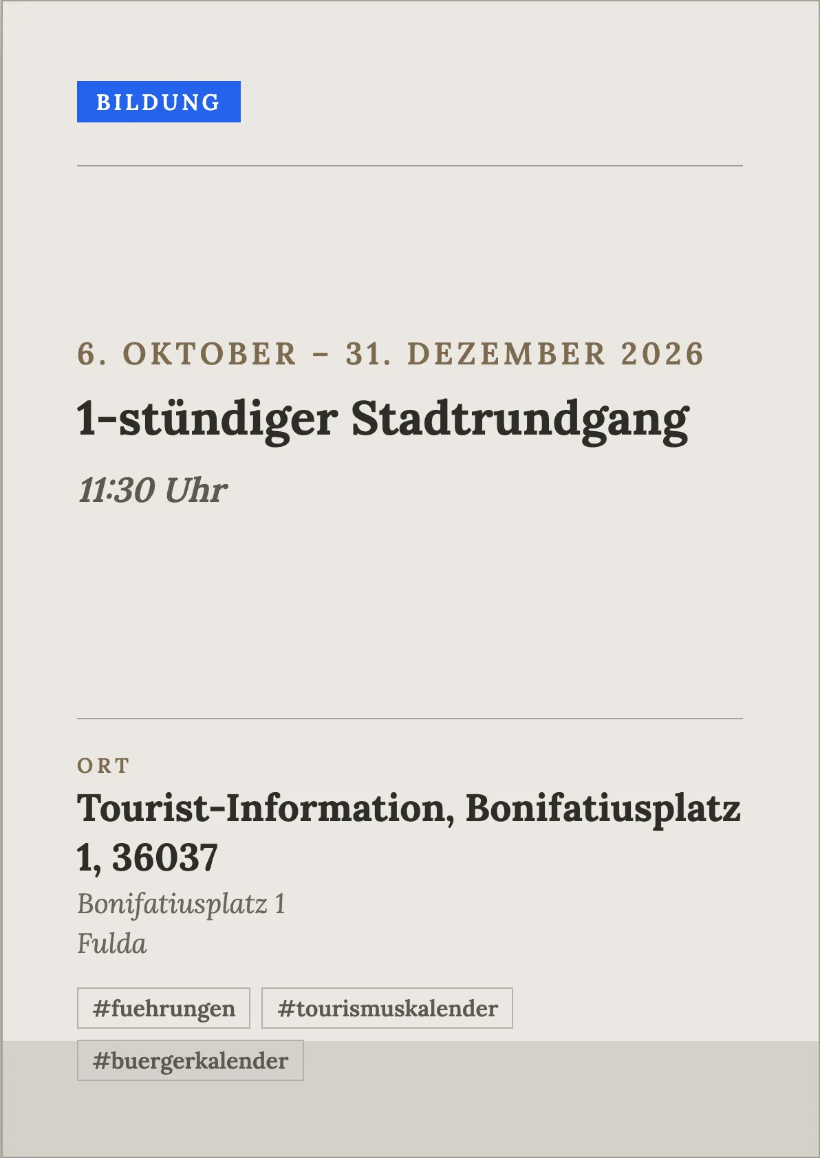 Veranstaltungsflyer