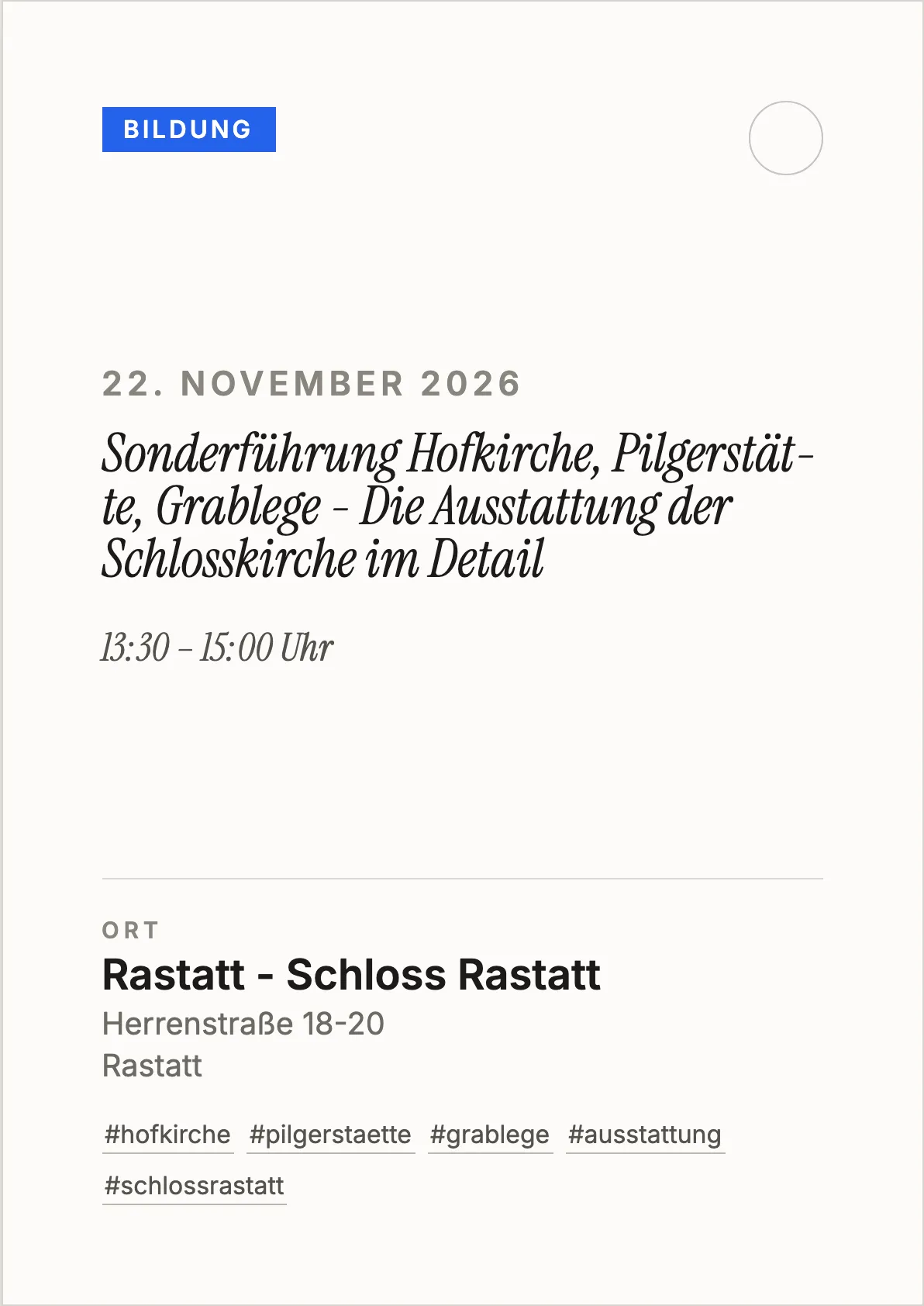 Veranstaltungsflyer