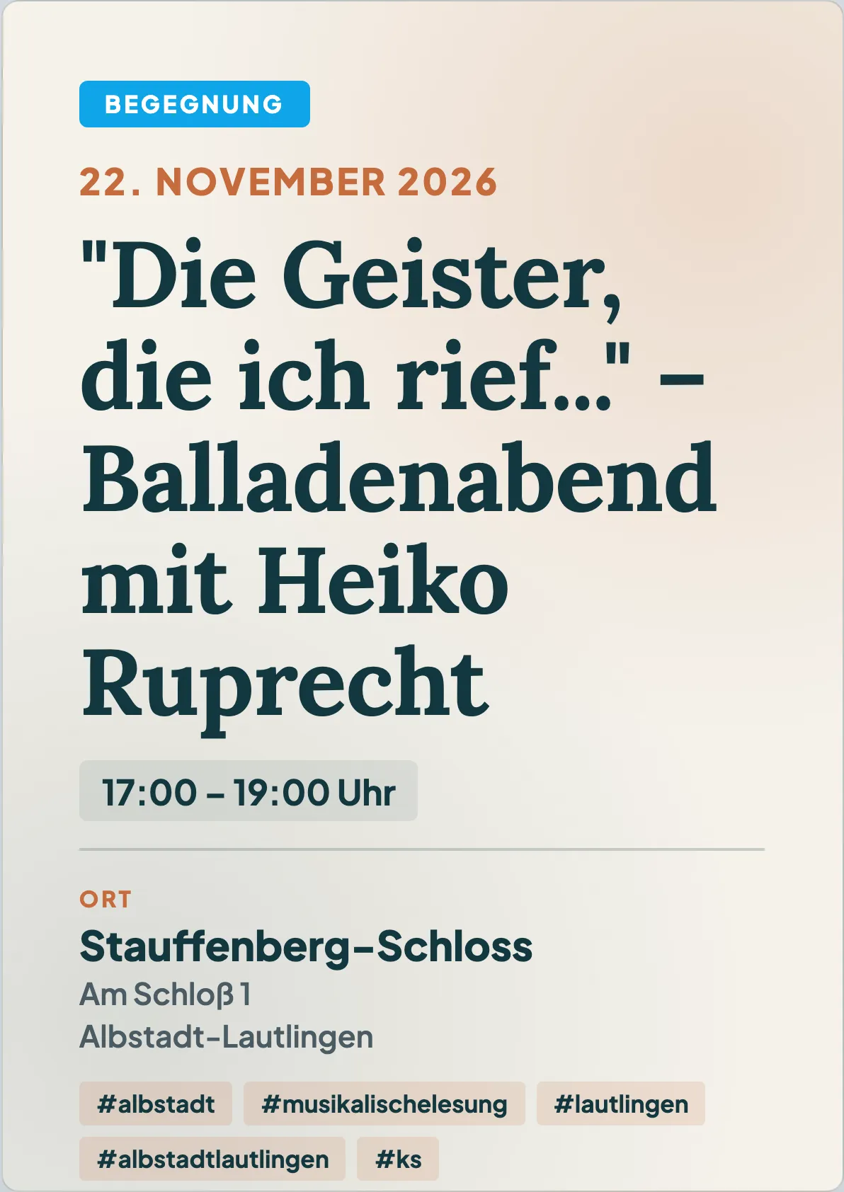 Veranstaltungsflyer