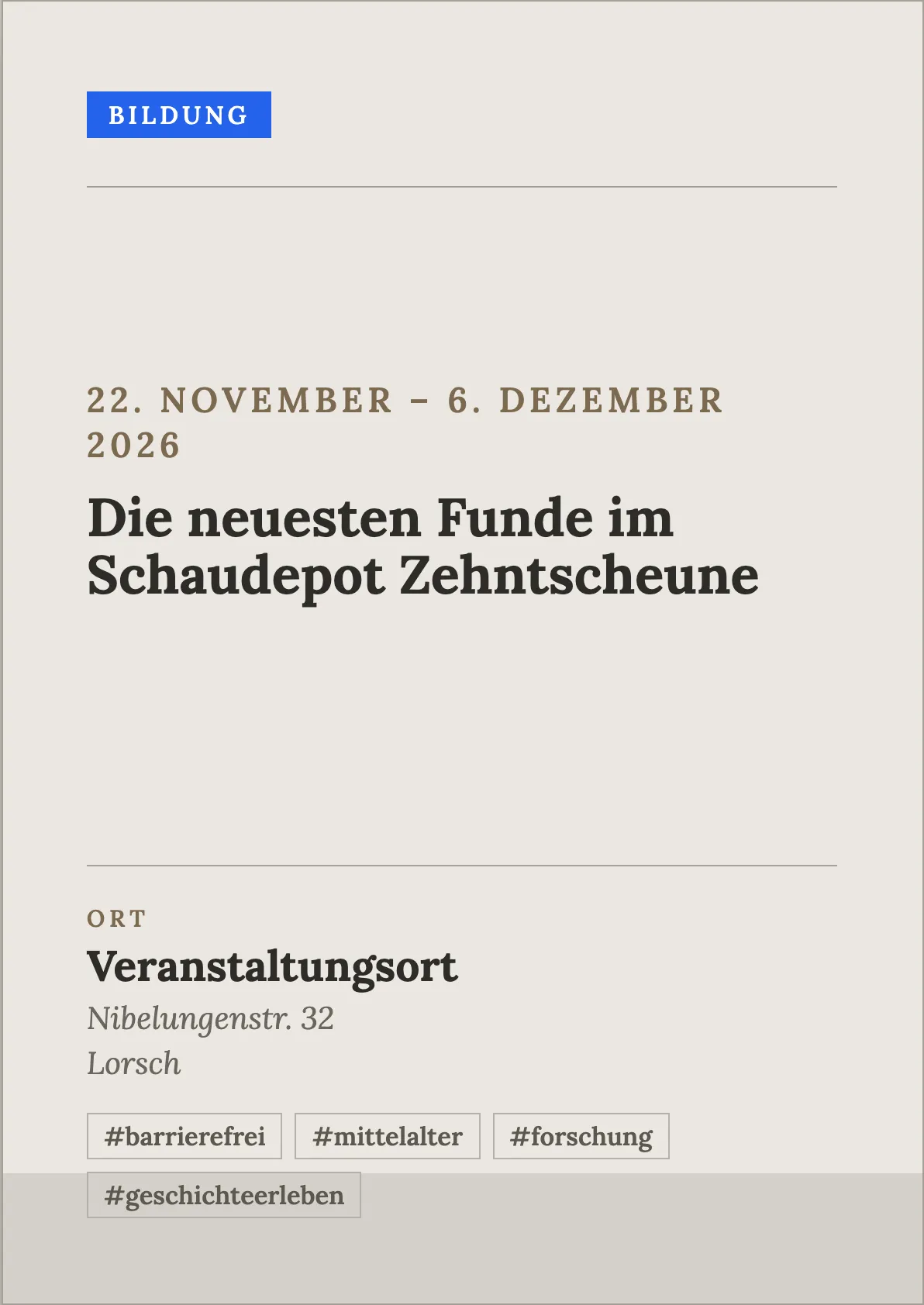 Veranstaltungsflyer