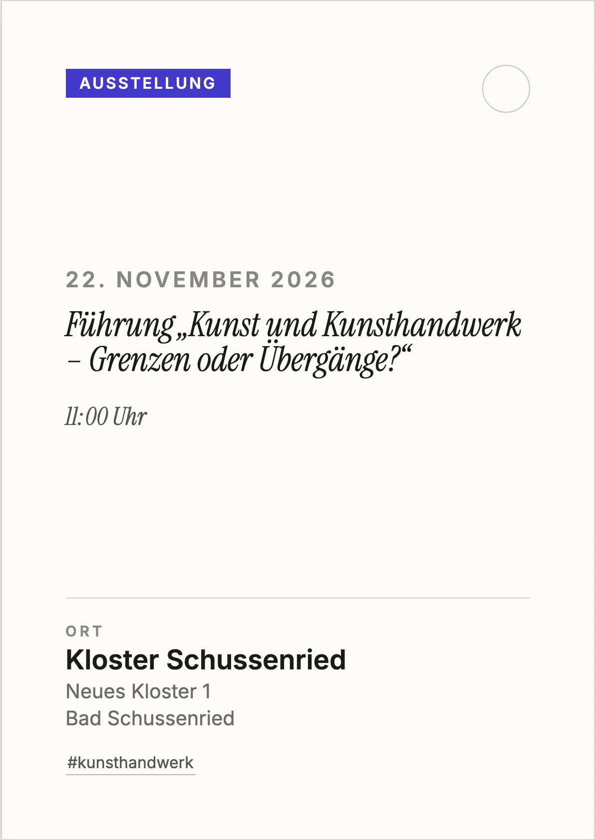 Veranstaltungsflyer