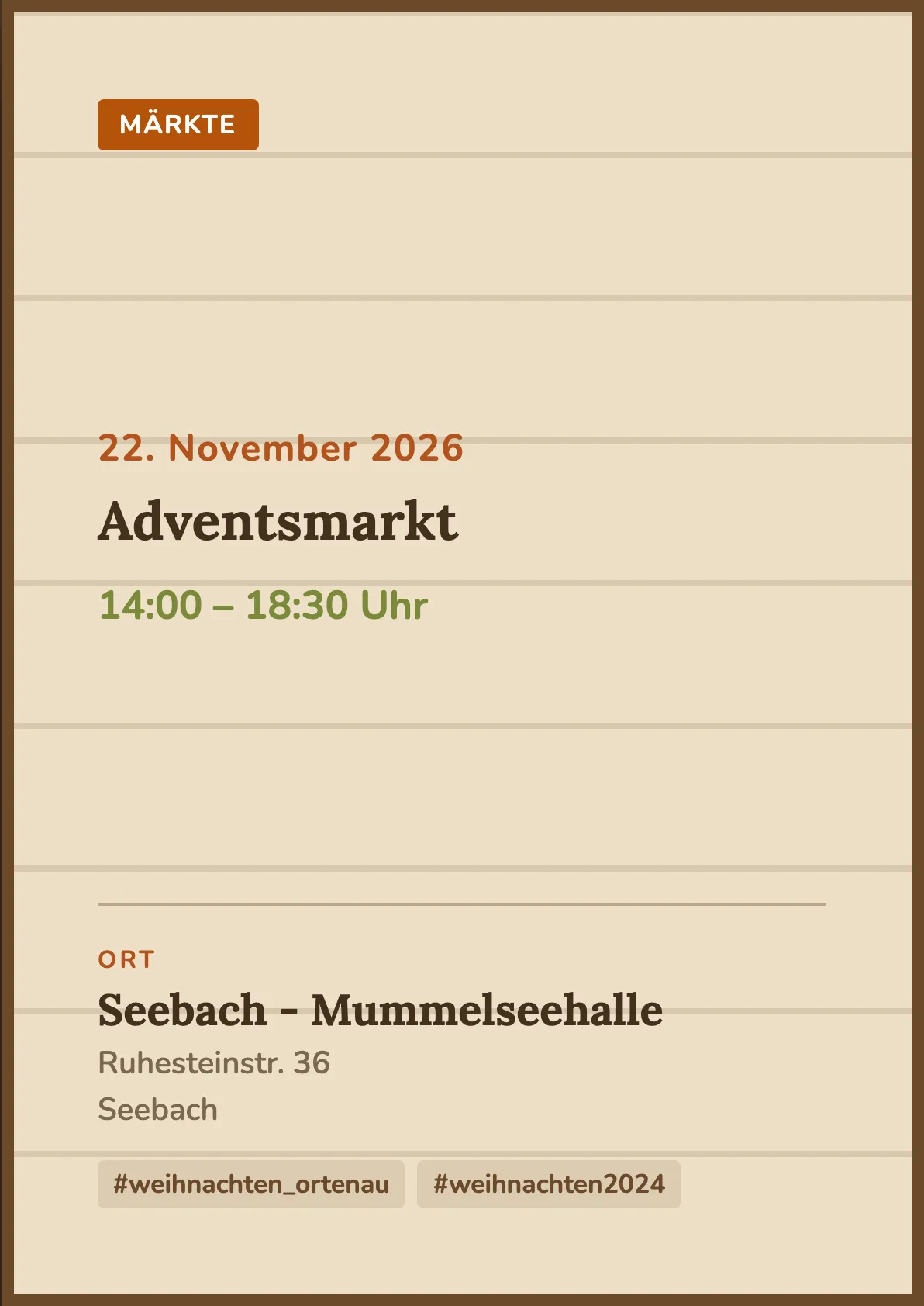 Veranstaltungsflyer