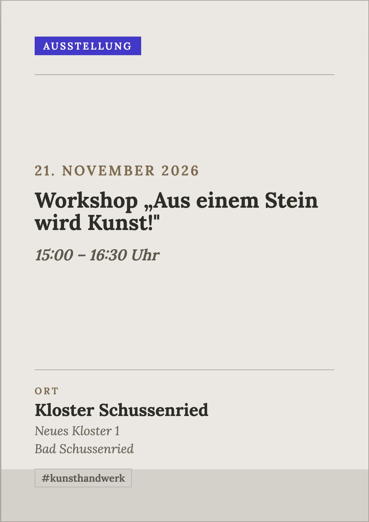 Veranstaltungsflyer